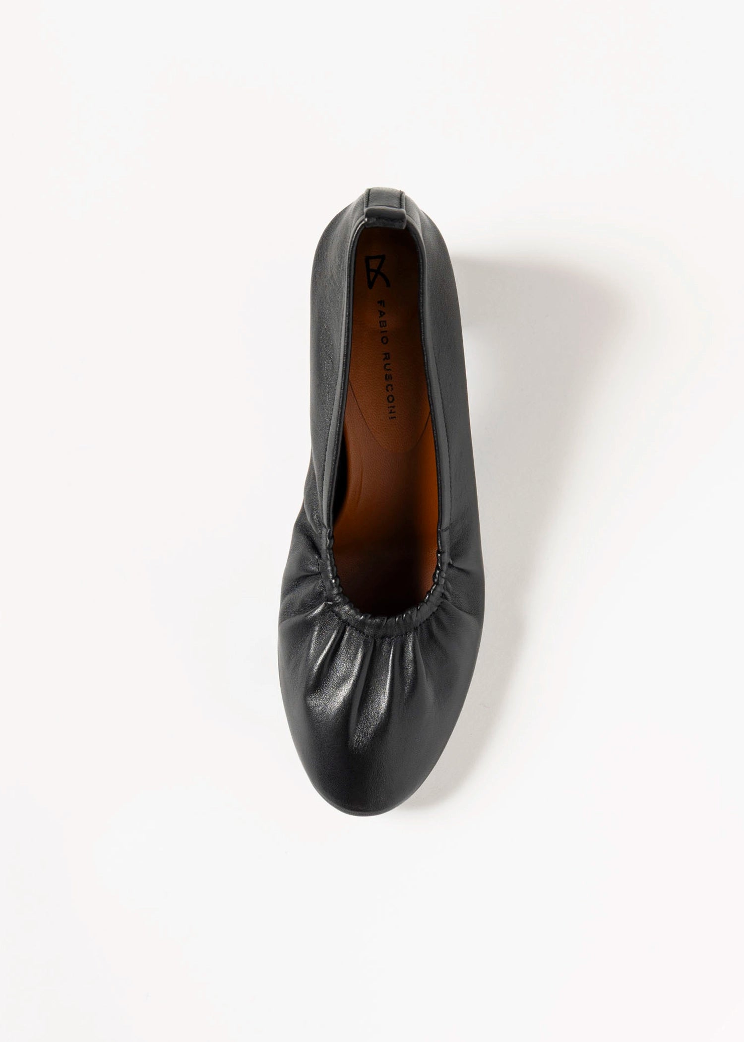 swatch_Black Leather ruched pump shoes