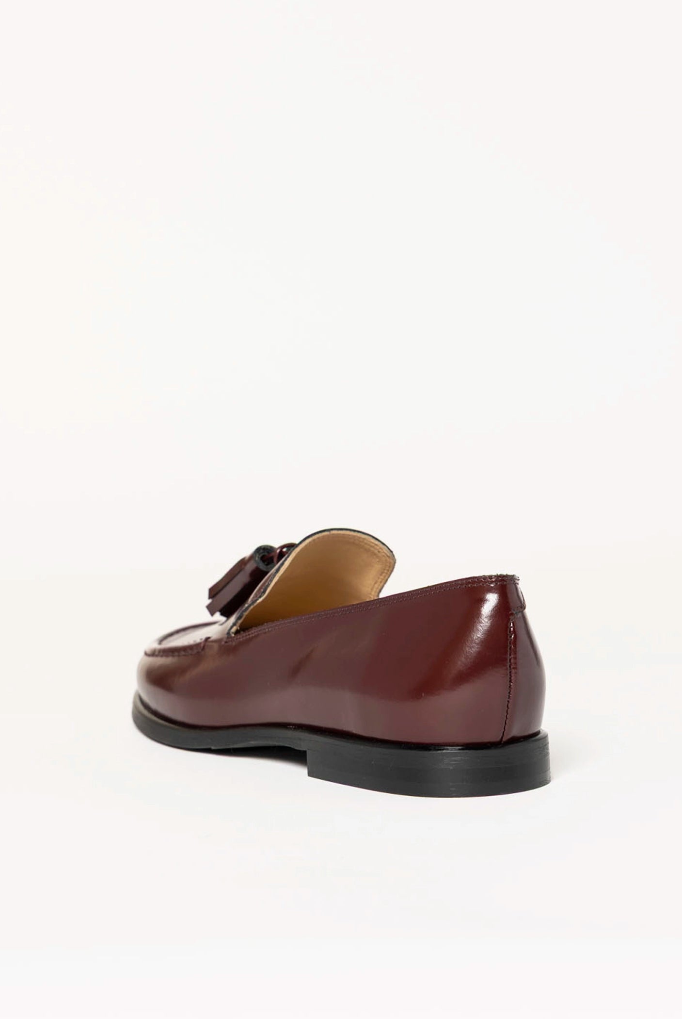 swatch_prune leather tassel loafer