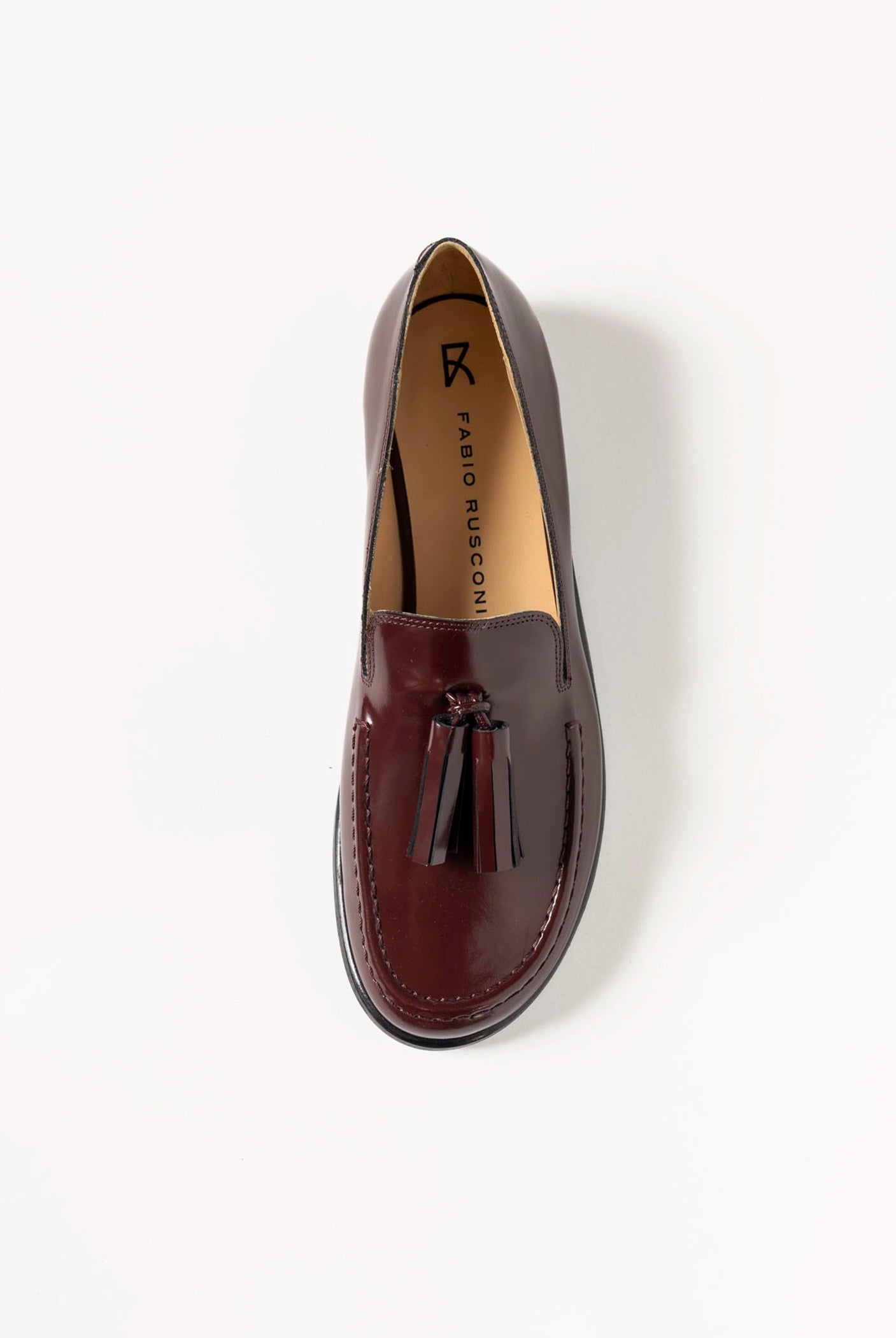 swatch_prune leather tassel loafer