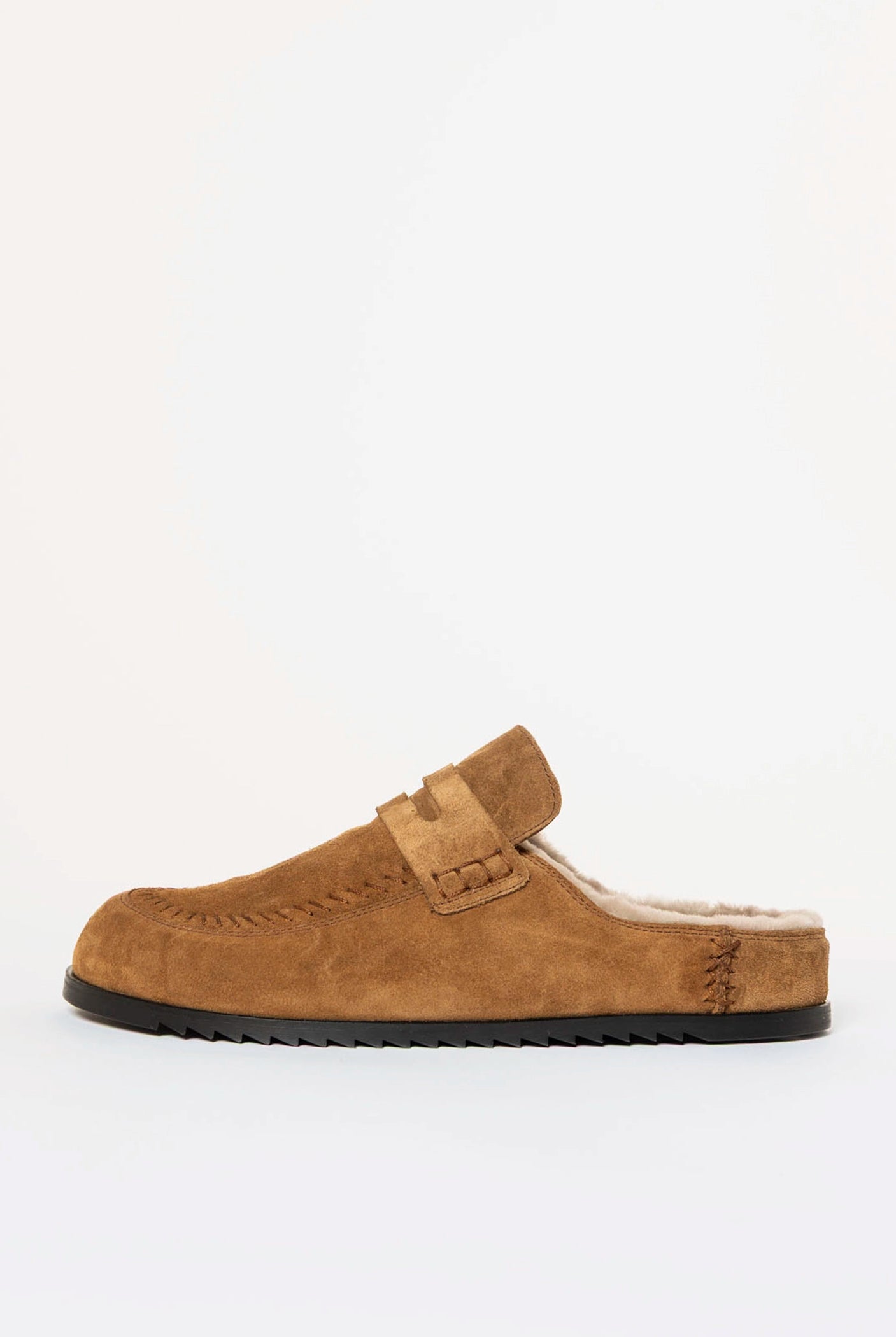 swatch_Sigaro Suede shearling lined clog shoes