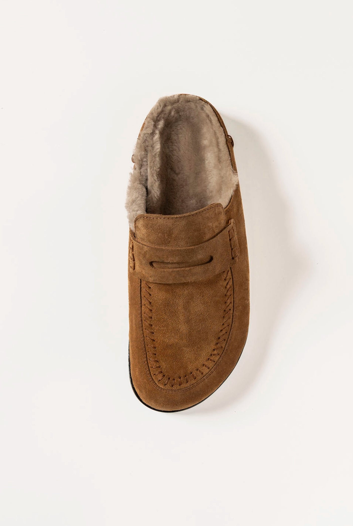 swatch_Sigaro Suede shearling lined clog shoes