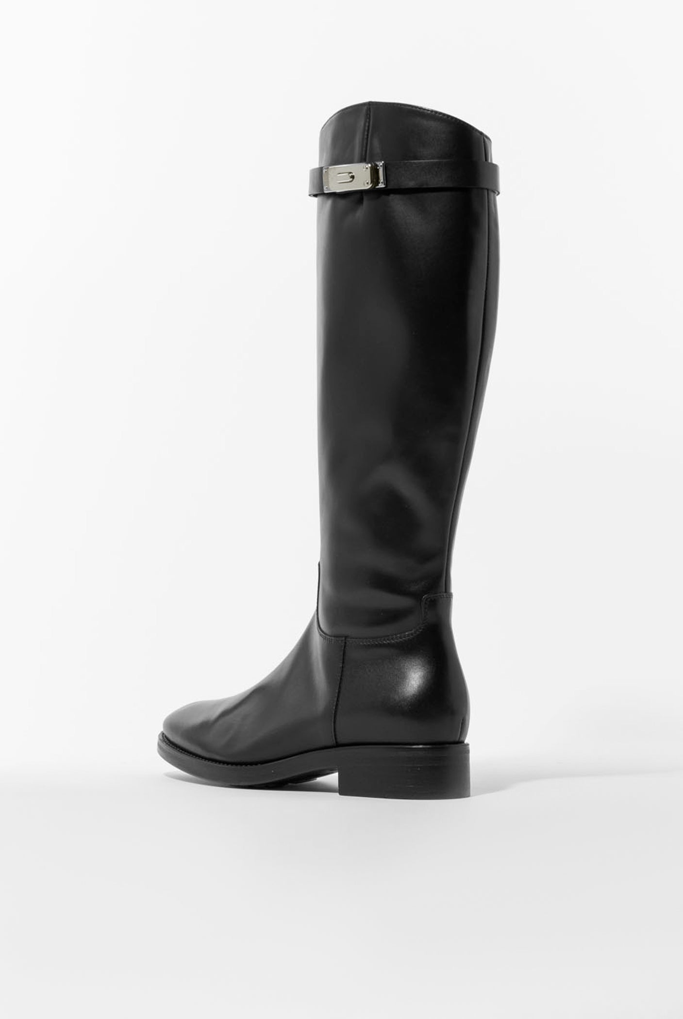 swatch_black leather classic riding boot boots