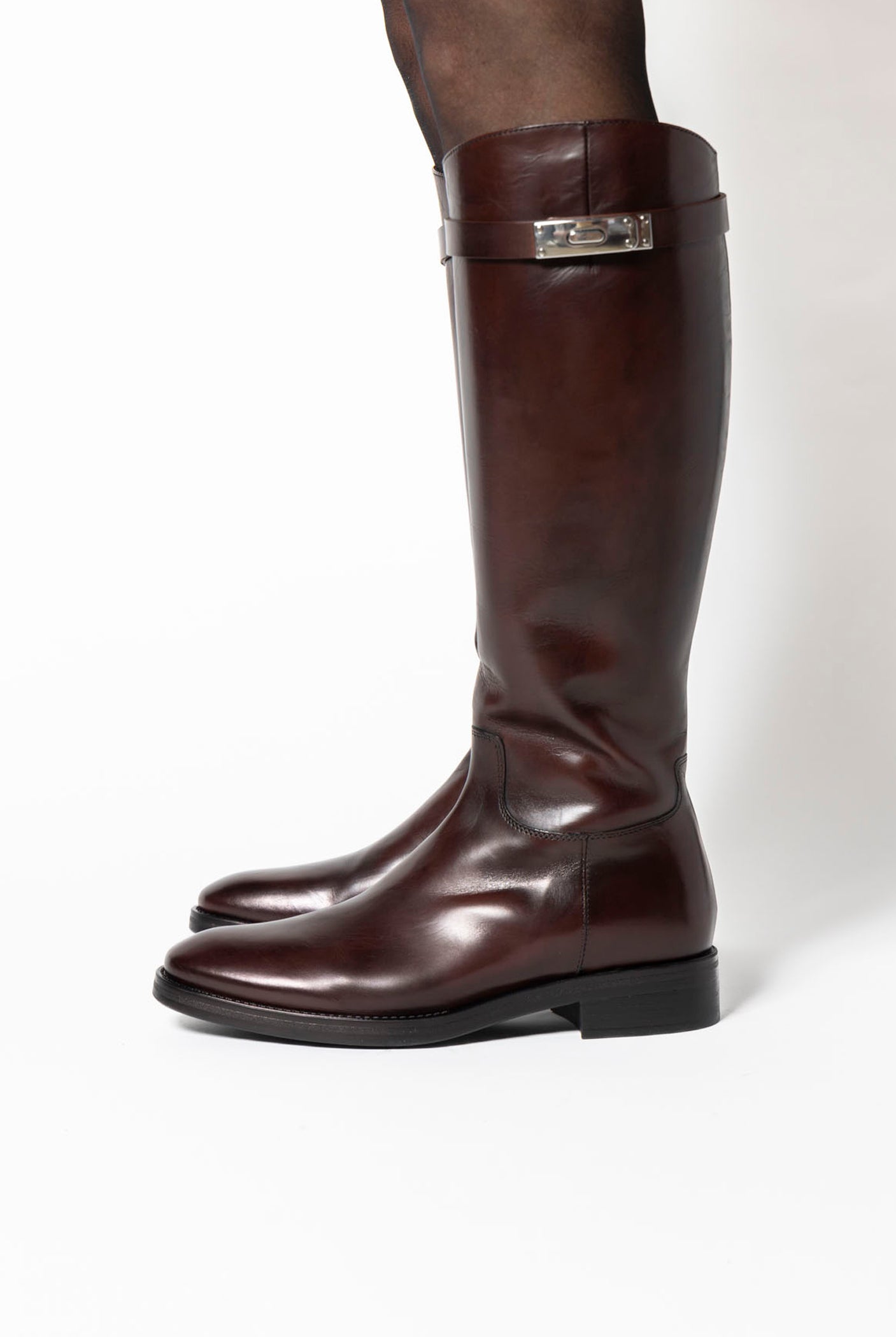 swatch_brown leather classic riding boot boots