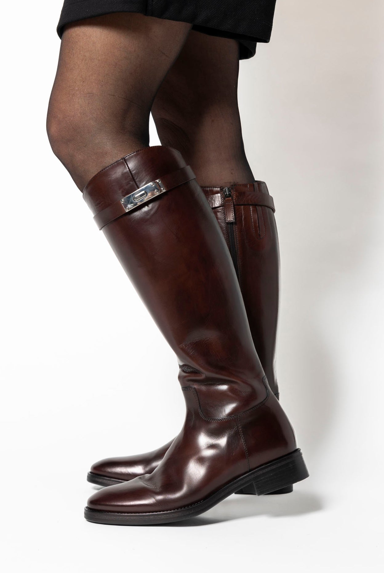 swatch_brown leather classic riding boot boots