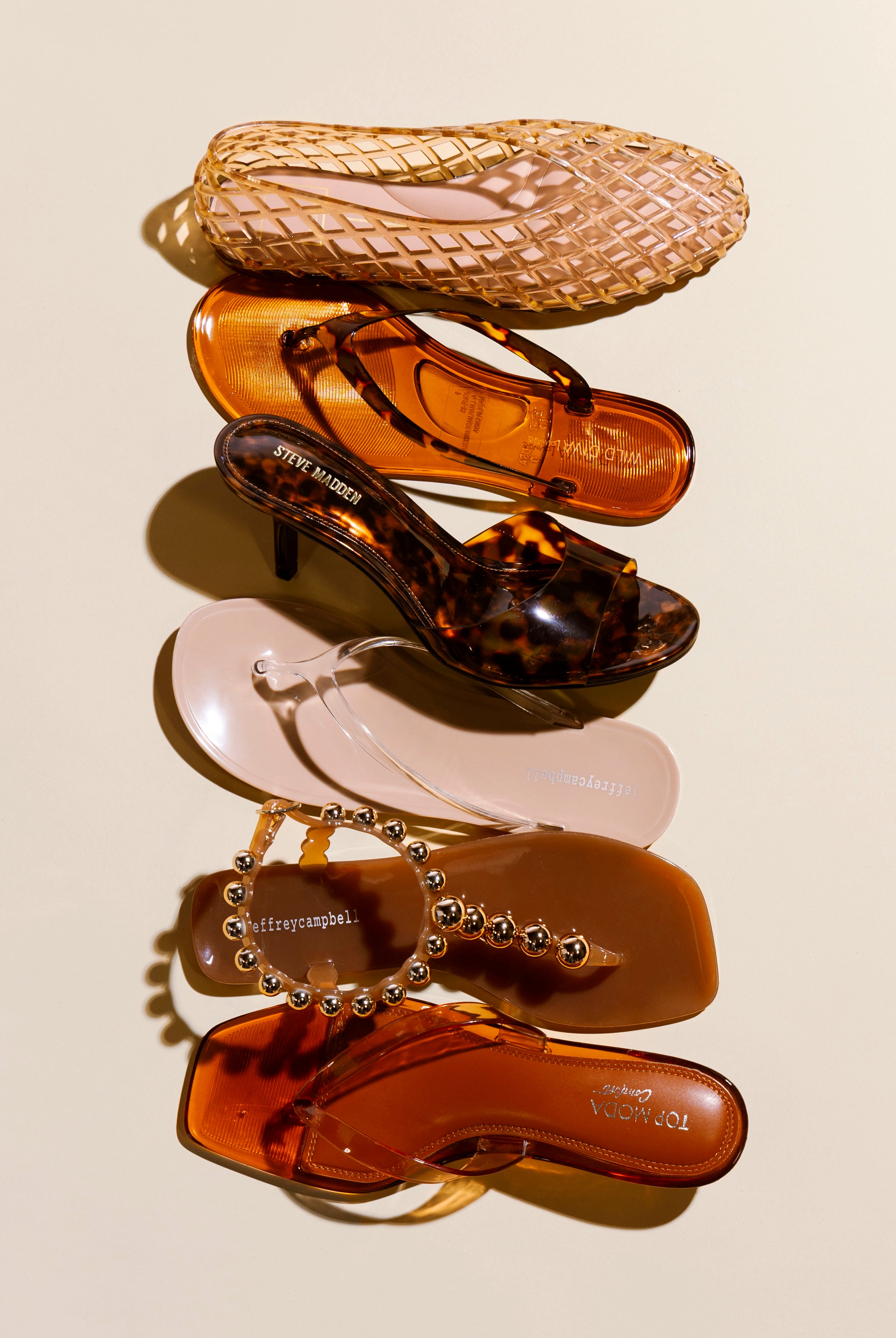 swatch_Caramel/Gold jeffrey campbell plated jelly sandal