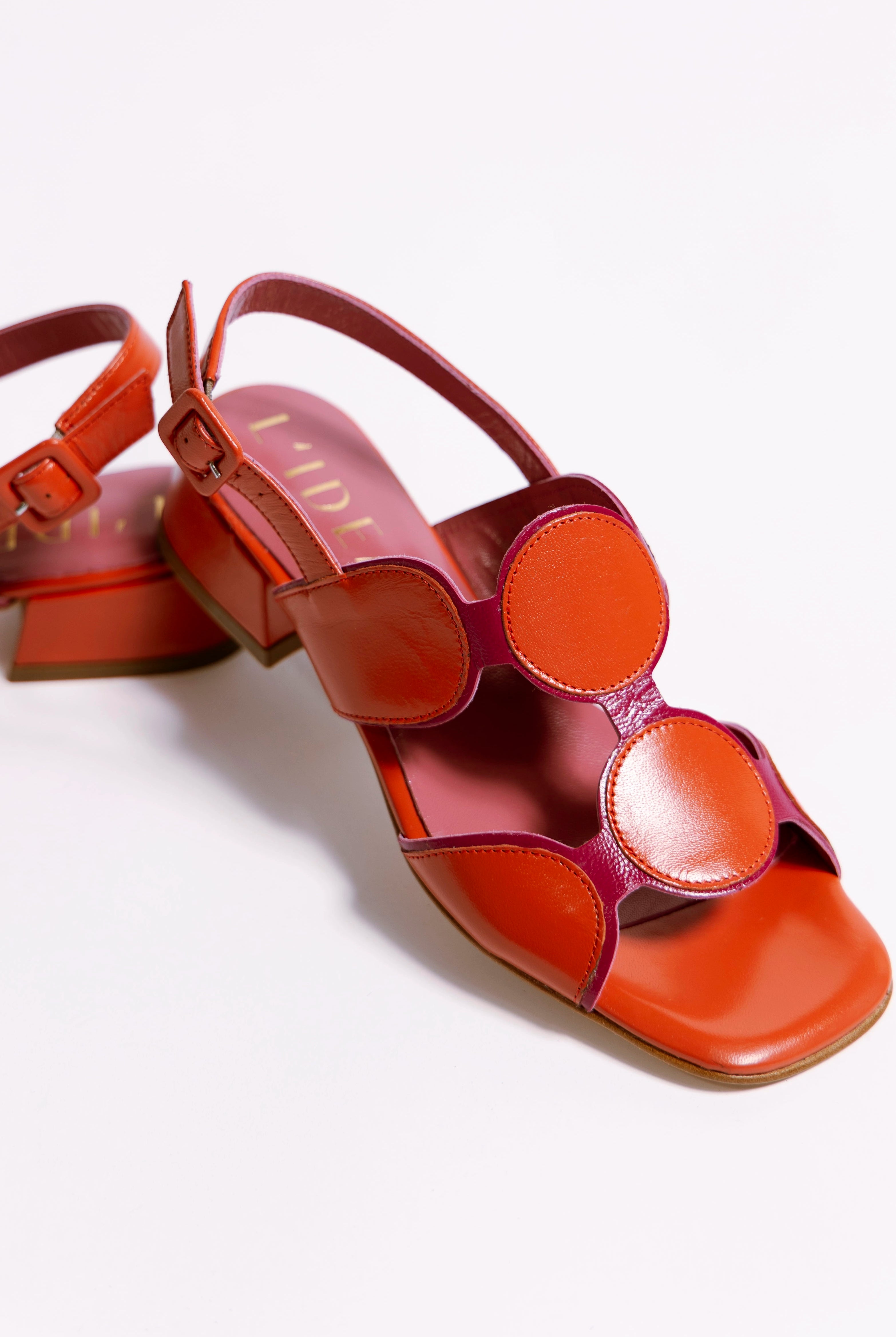 swatch_Fuchsia/Orange l'idea low heel sandal