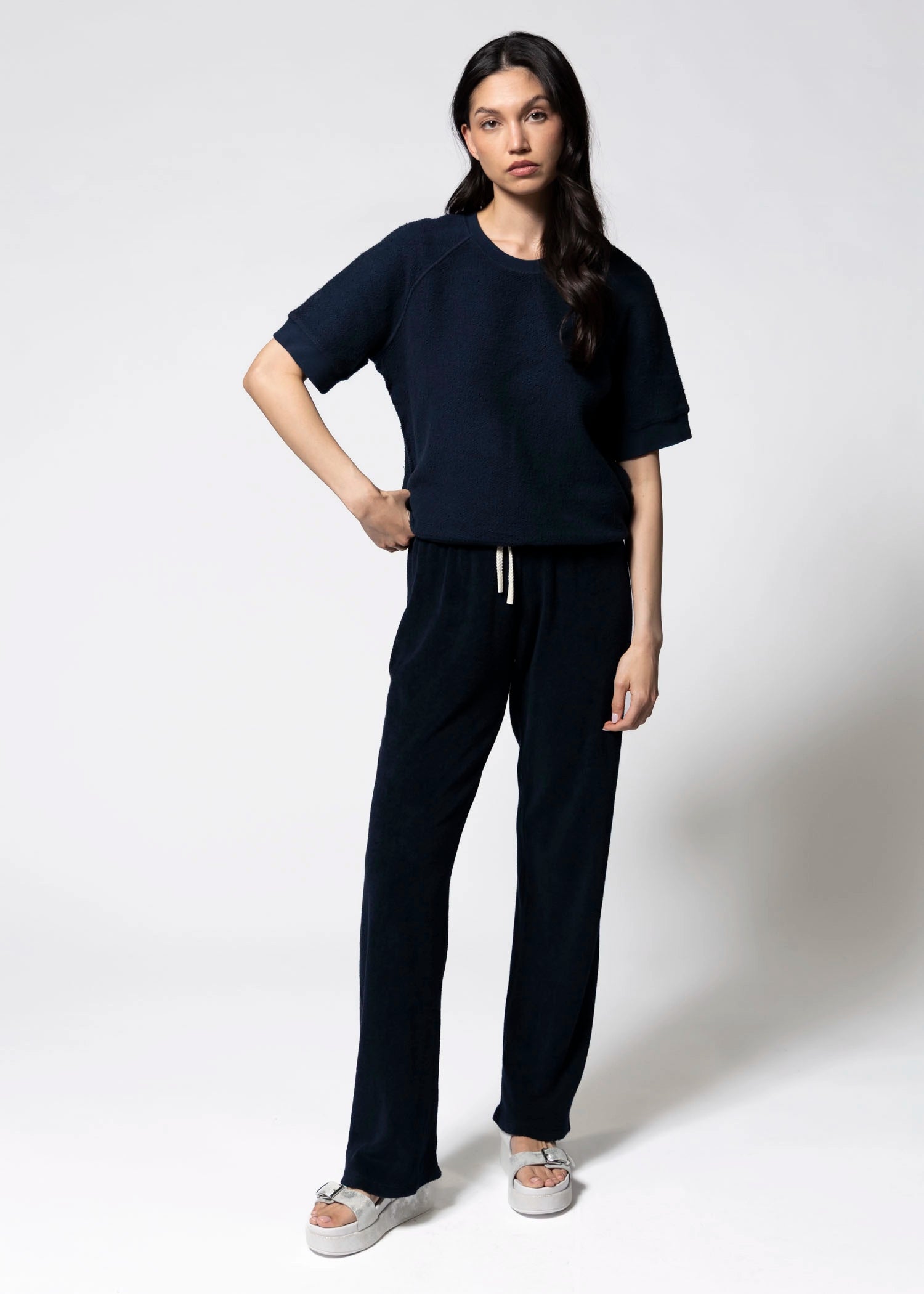 swatch_Navy perfect white tee kennedy short sleeve sweatshirt