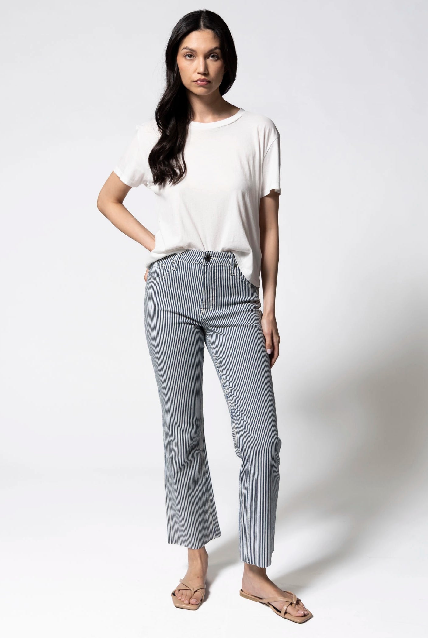 swatch_Pinstripe kut from the kloth kelsey jean