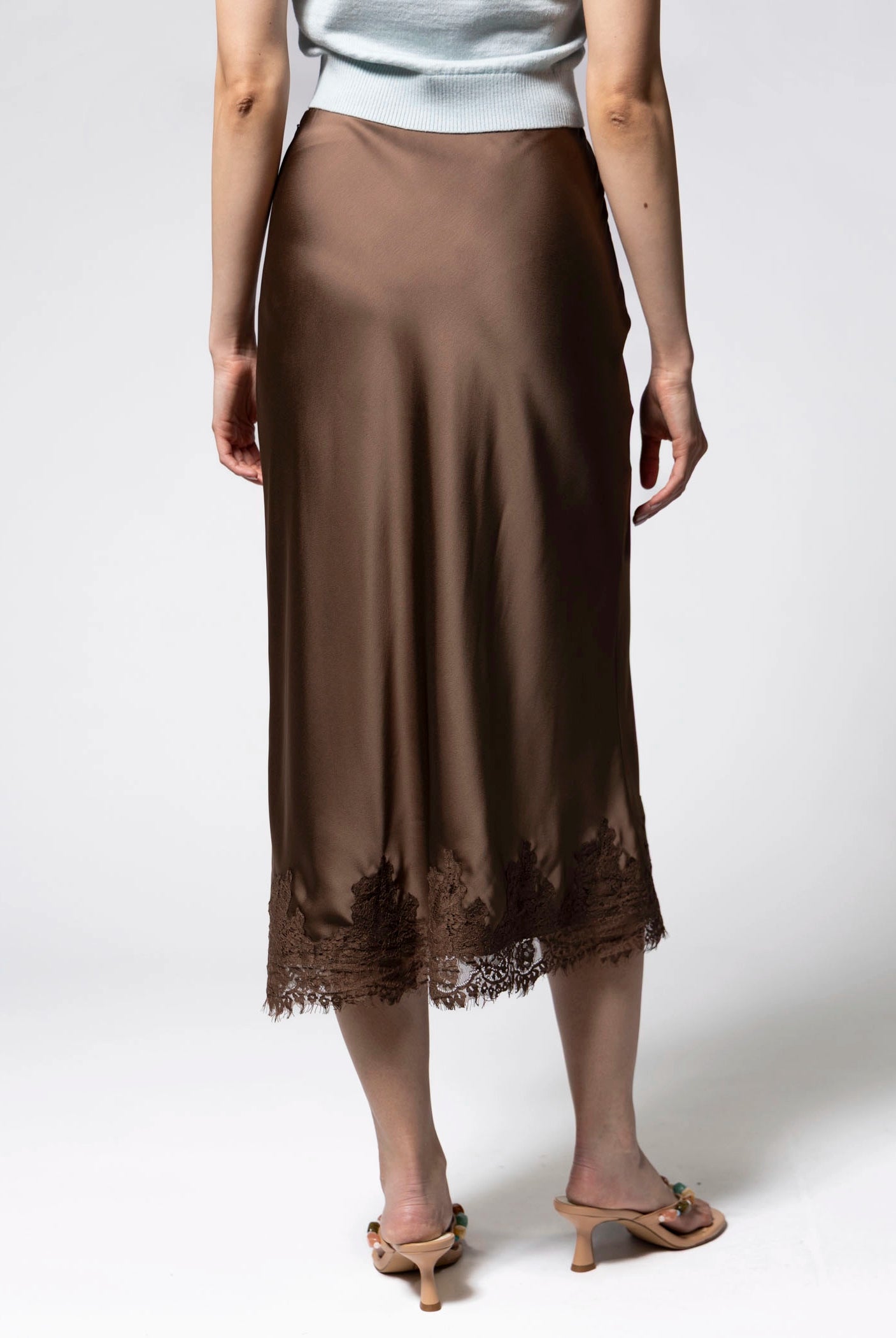 swatch_Mocha elodie the label enid satin skirt