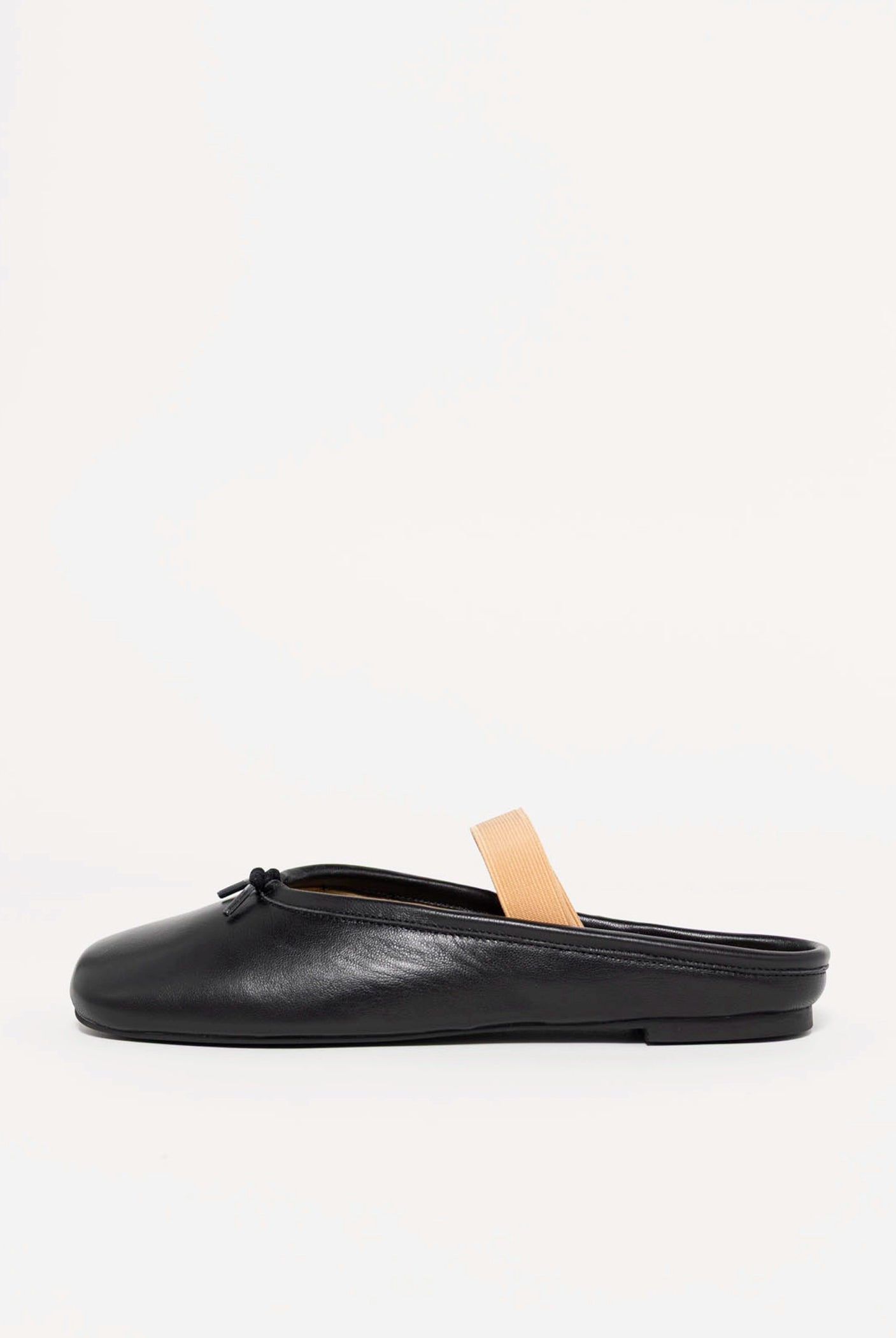 swatch_Black Leather tony bianco city ballet flat slide