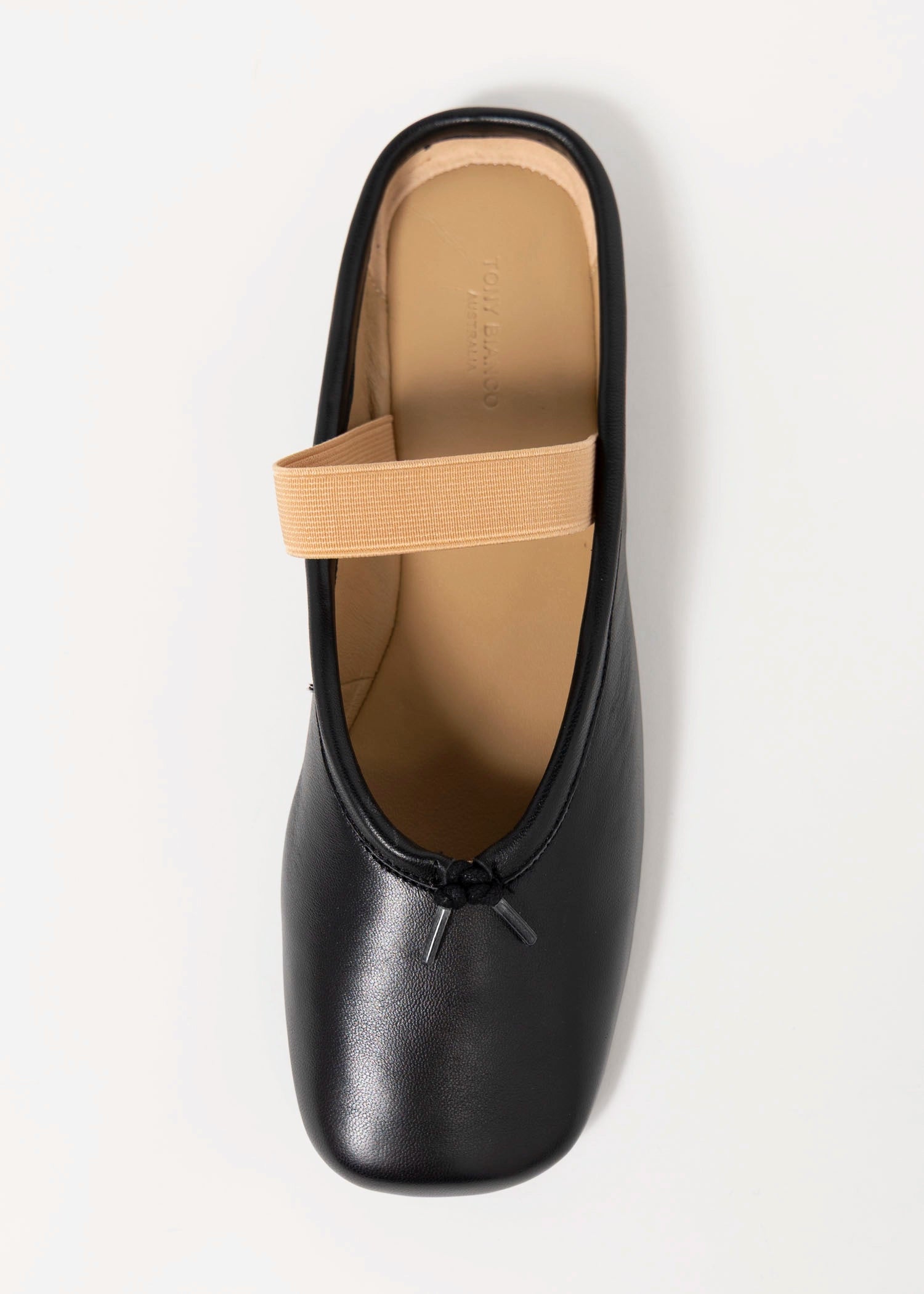 swatch_Black Leather tony bianco city ballet flat slide