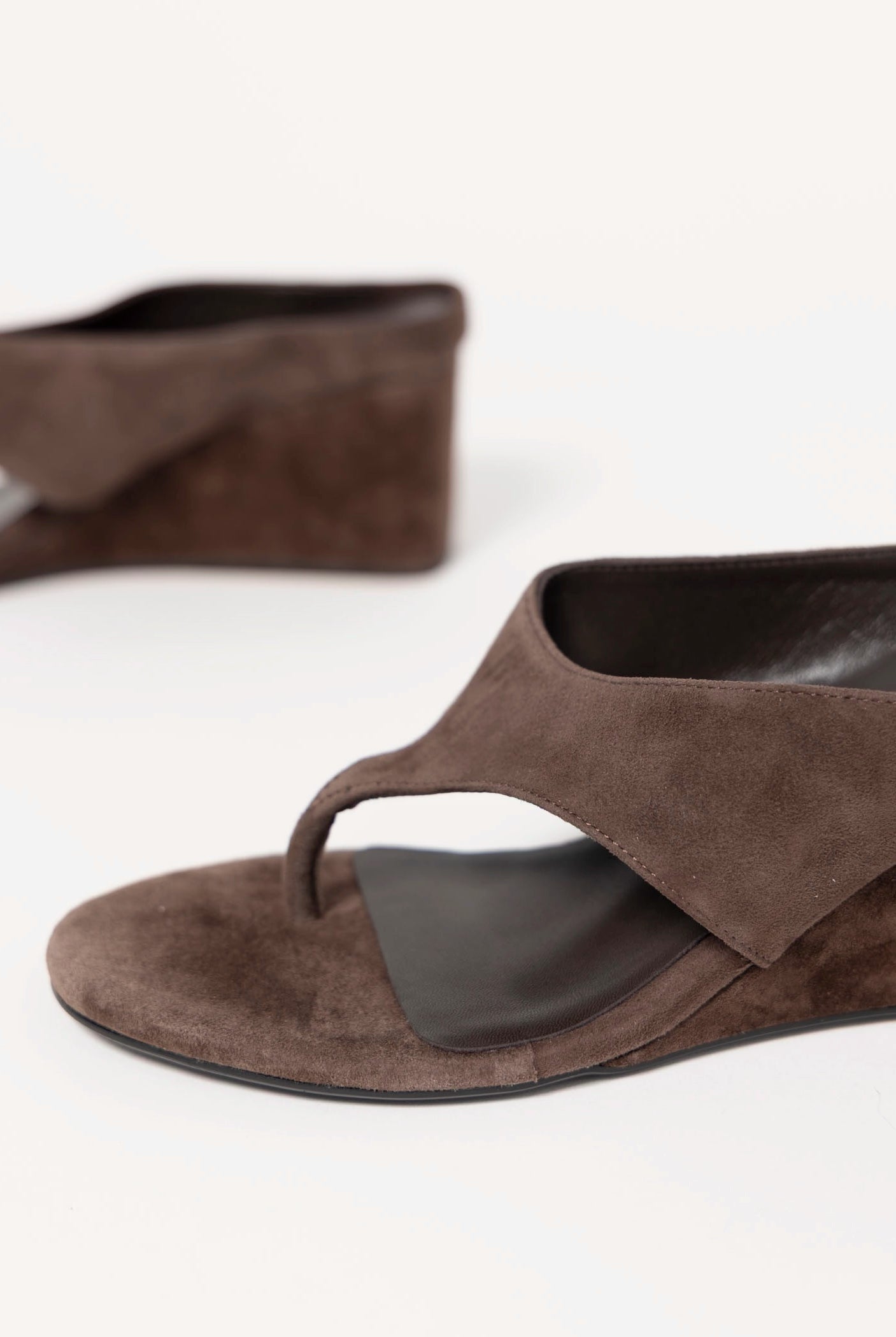 swatch_Espresso Suede tony bianco swift thong wedge sandal