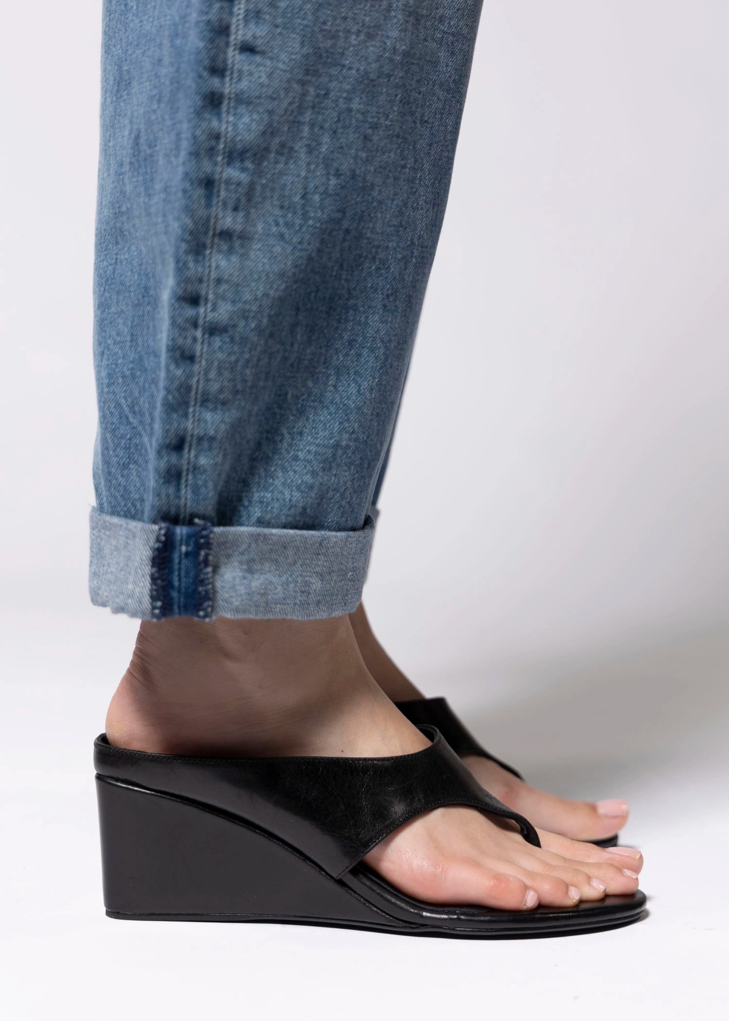 swatch_Black Leather tony bianco swift thong wedge sandal