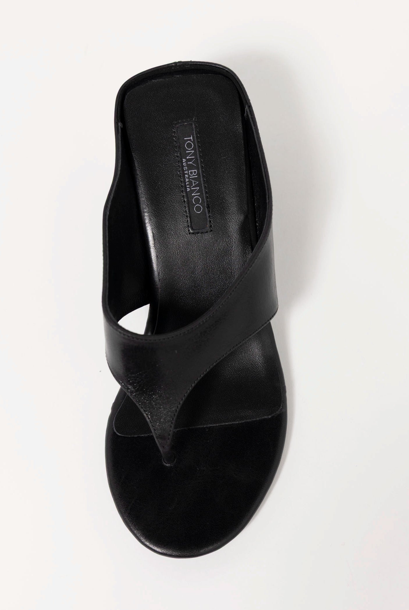 swatch_Black Leather tony bianco swift thong wedge sandal