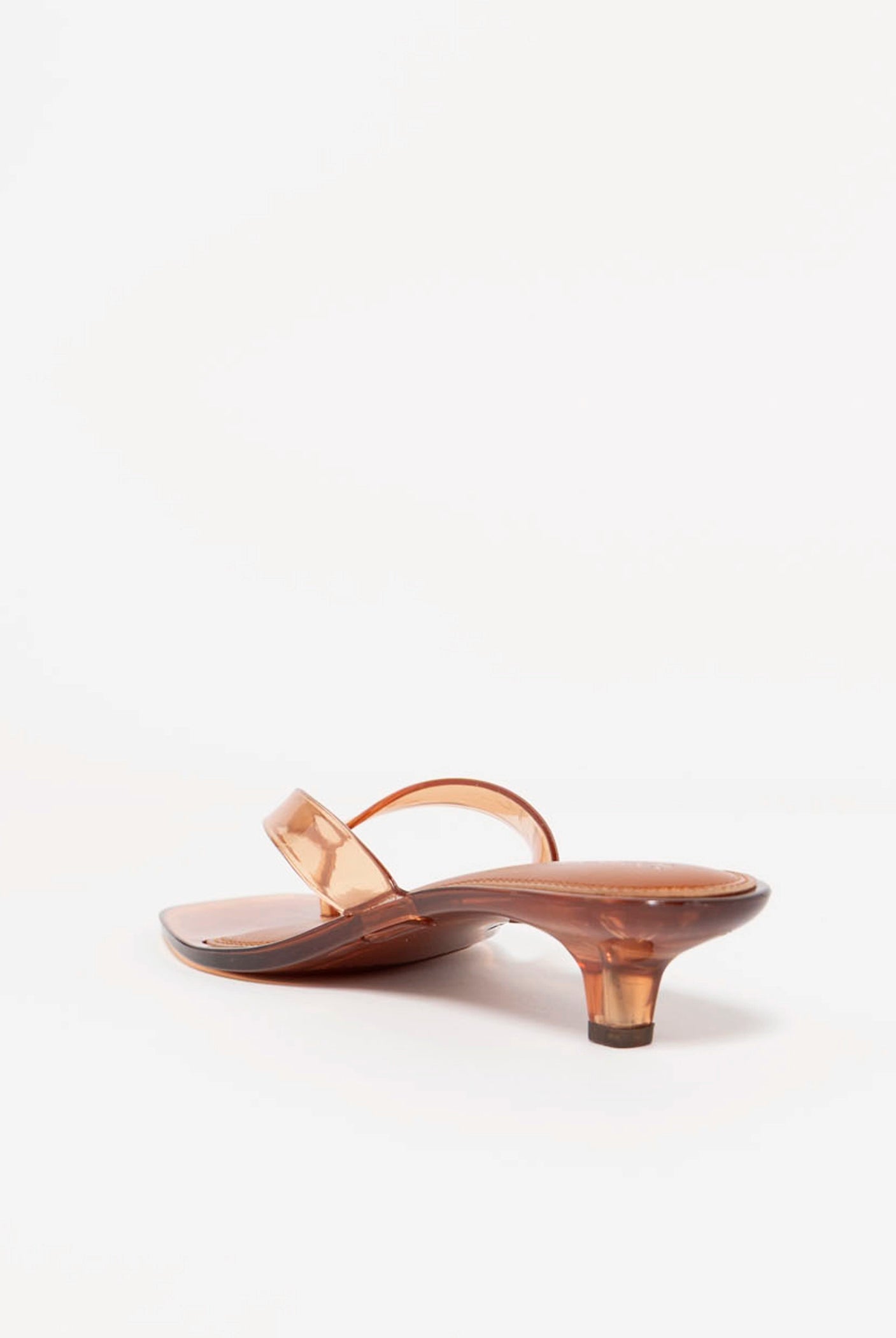 swatch_Tan jelly thong heeled sandal