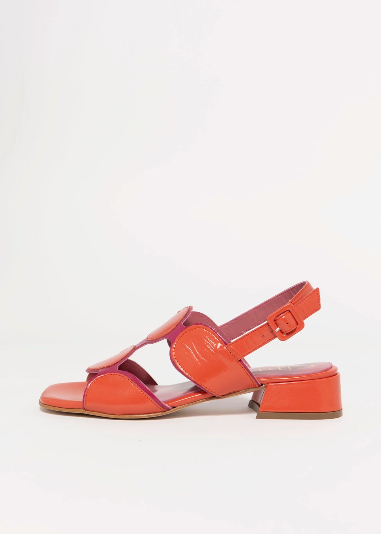 swatch_Fuchsia/Orange l'idea low heel sandal