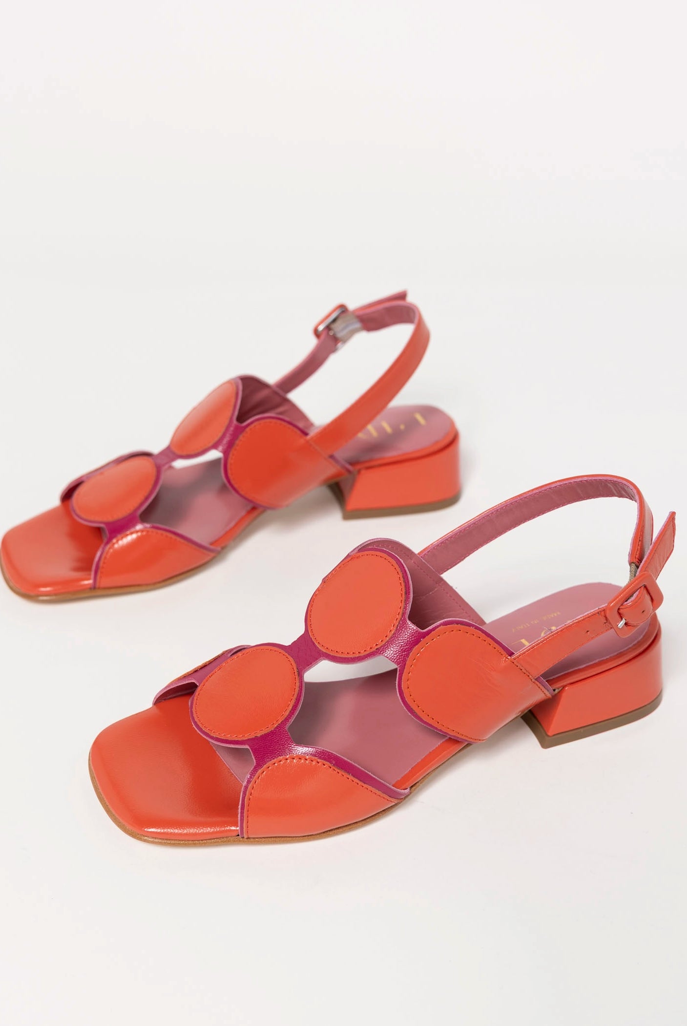 swatch_Fuchsia/Orange l'idea low heel sandal