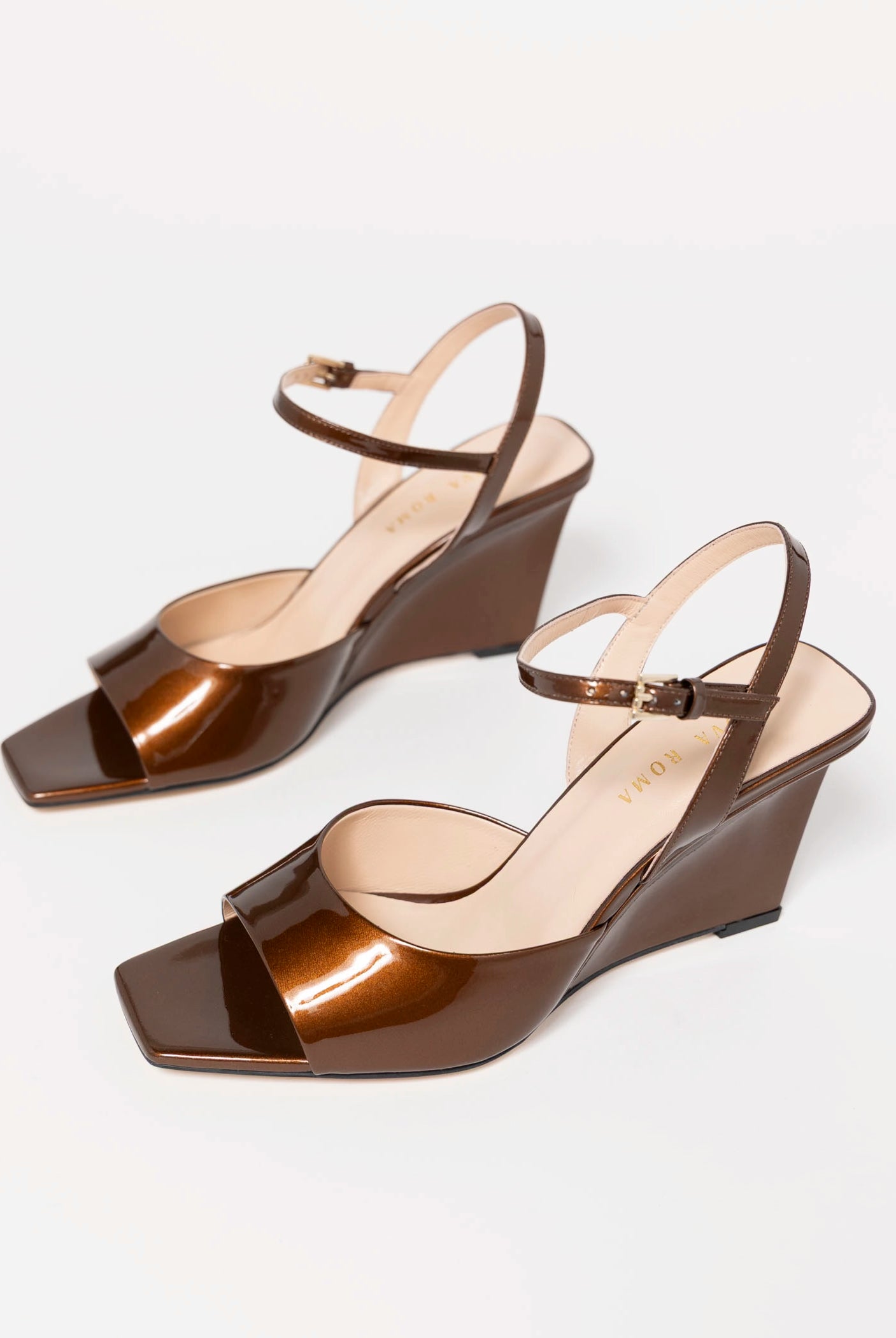 swatch_Bronze Patent wedge sandal