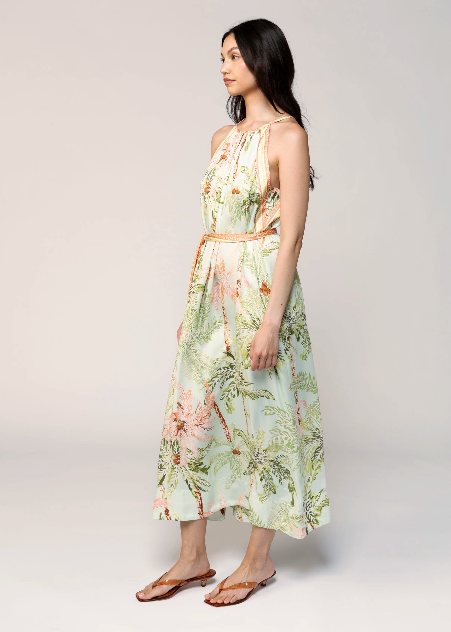 swatch_Seafoam current air tie waist midi dress