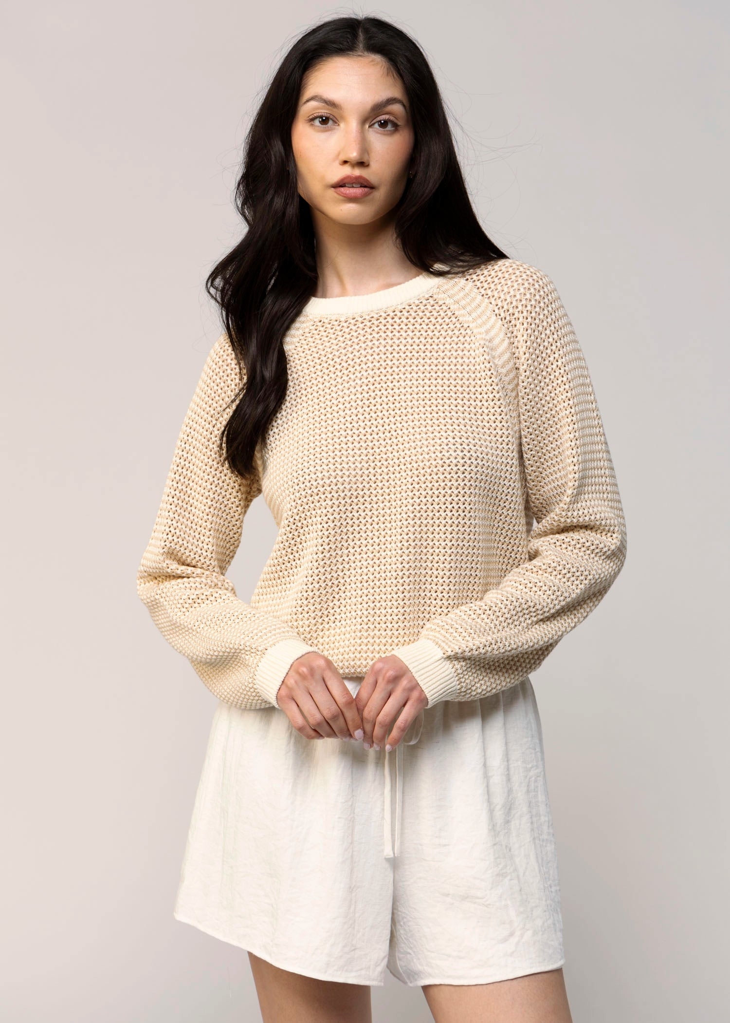 swatch_Cream elastic waist short