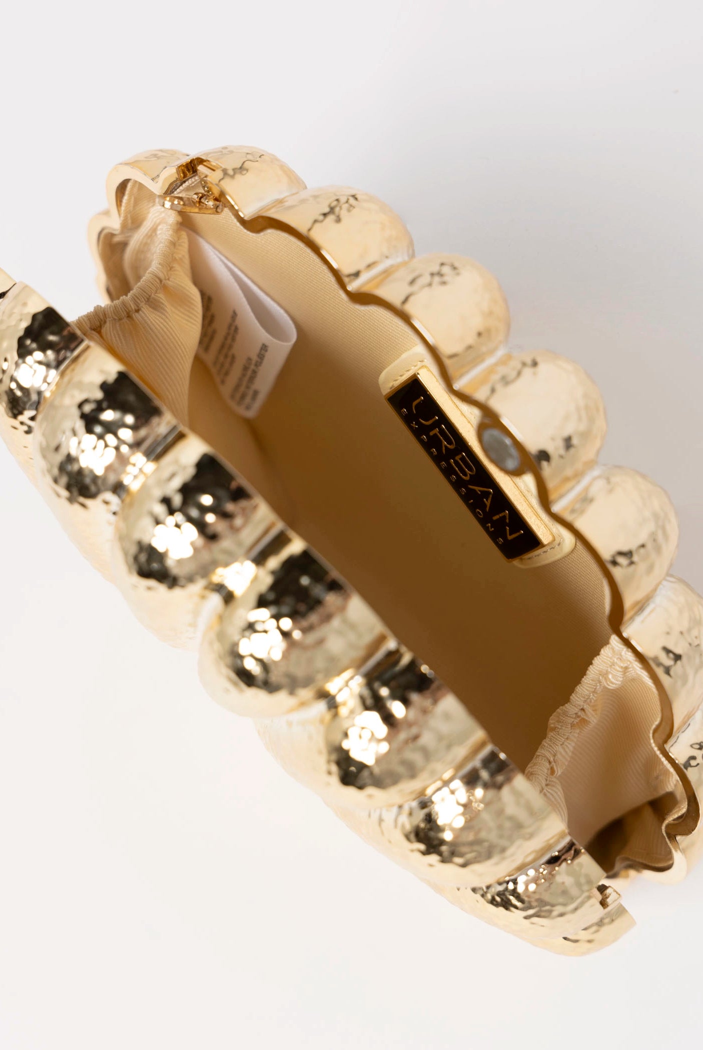 swatch_Gold cameron shell evening clutch