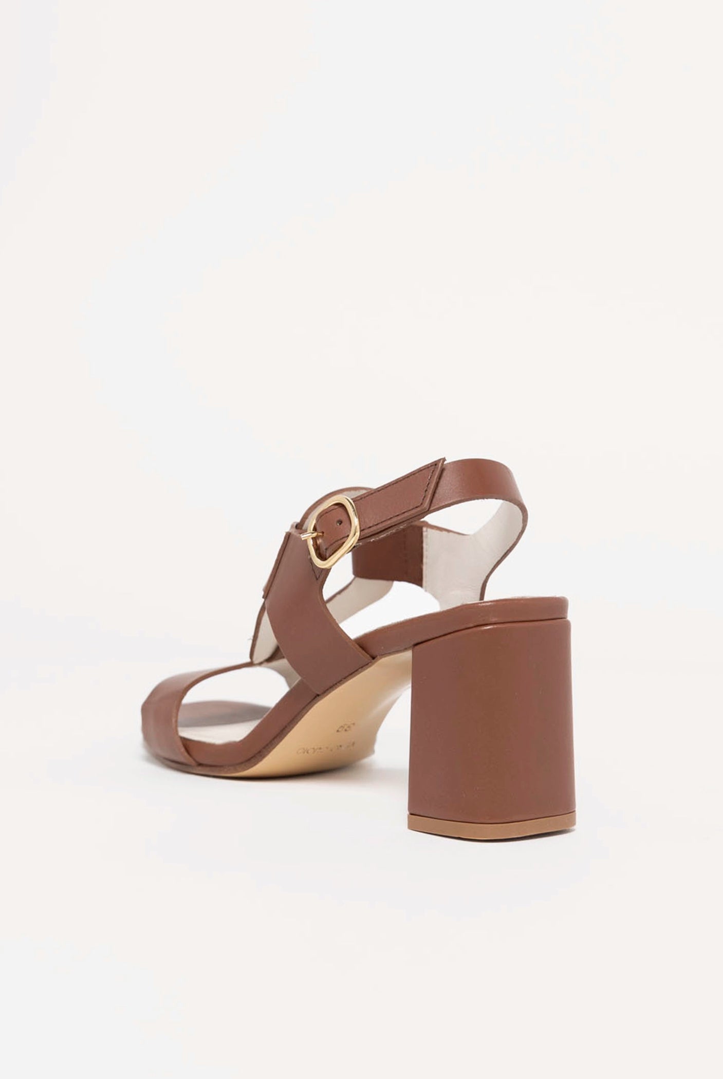 swatch_Brown Leather l'idea heeled leather sandal