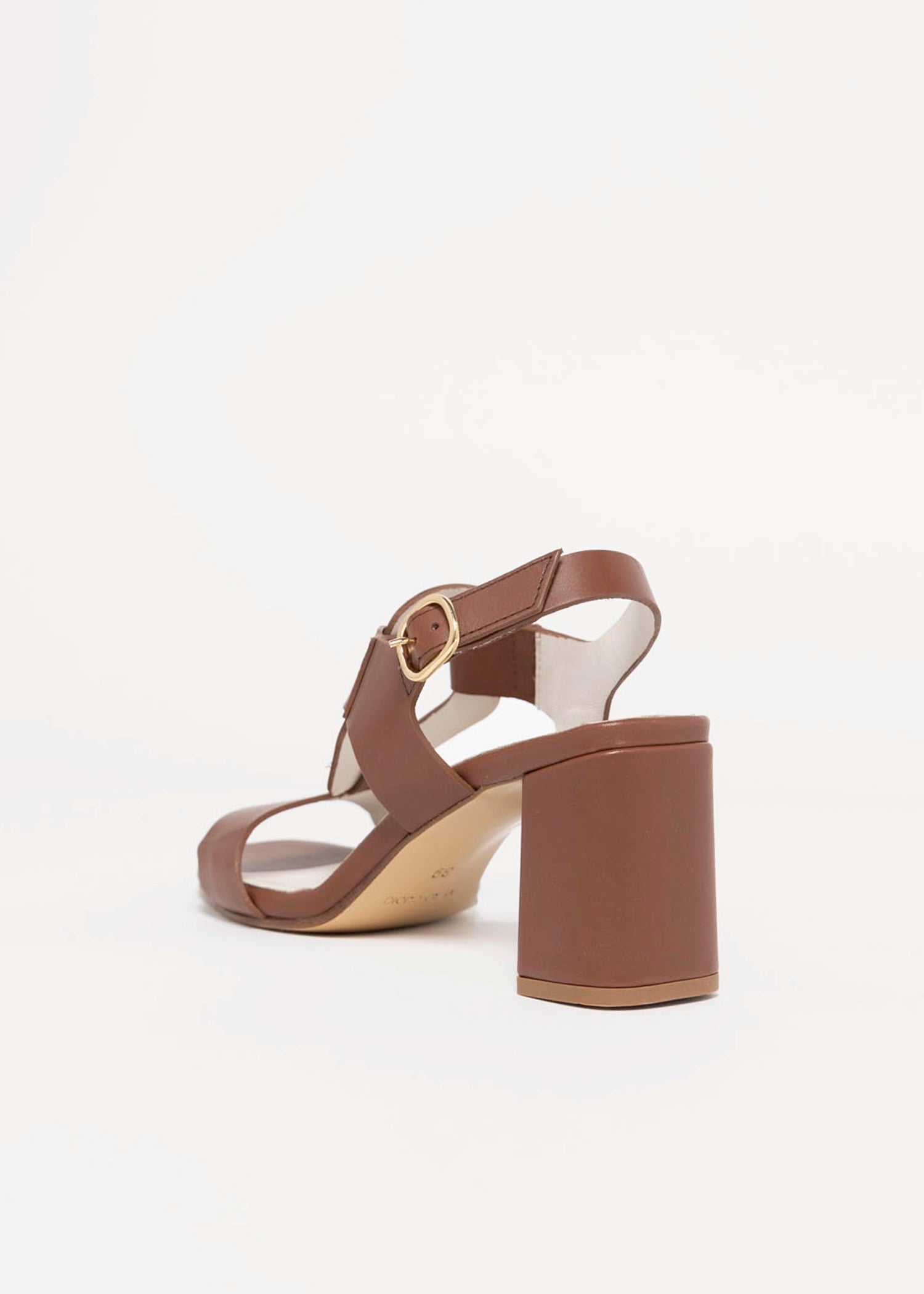swatch_Brown Leather l'idea heeled leather sandal