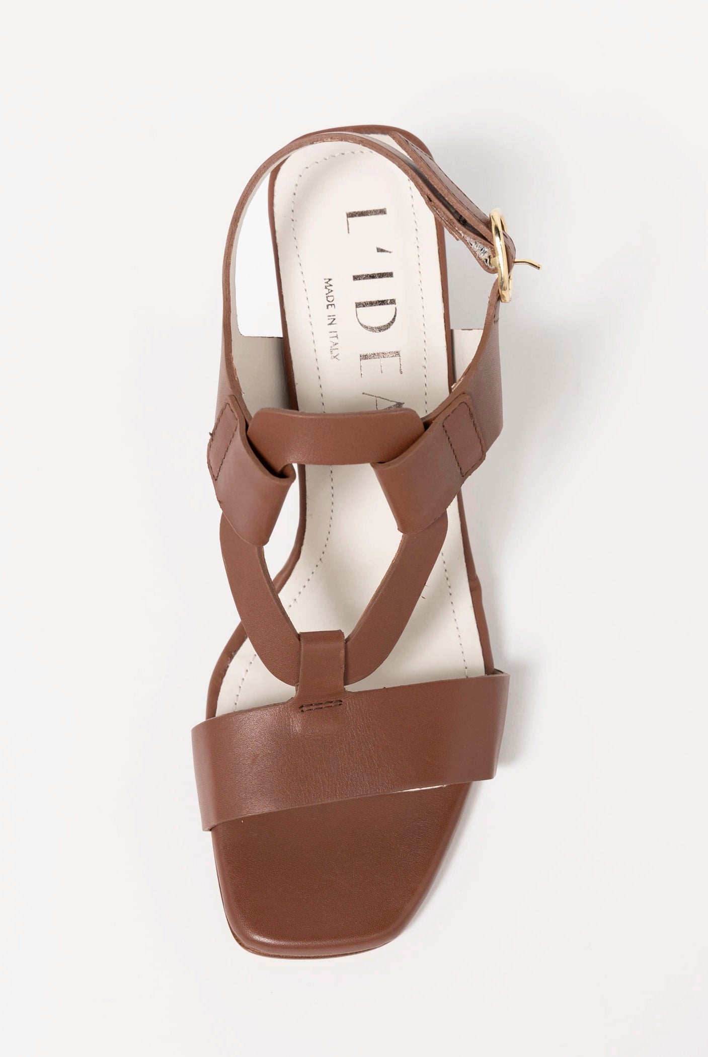 swatch_Brown Leather l'idea heeled leather sandal