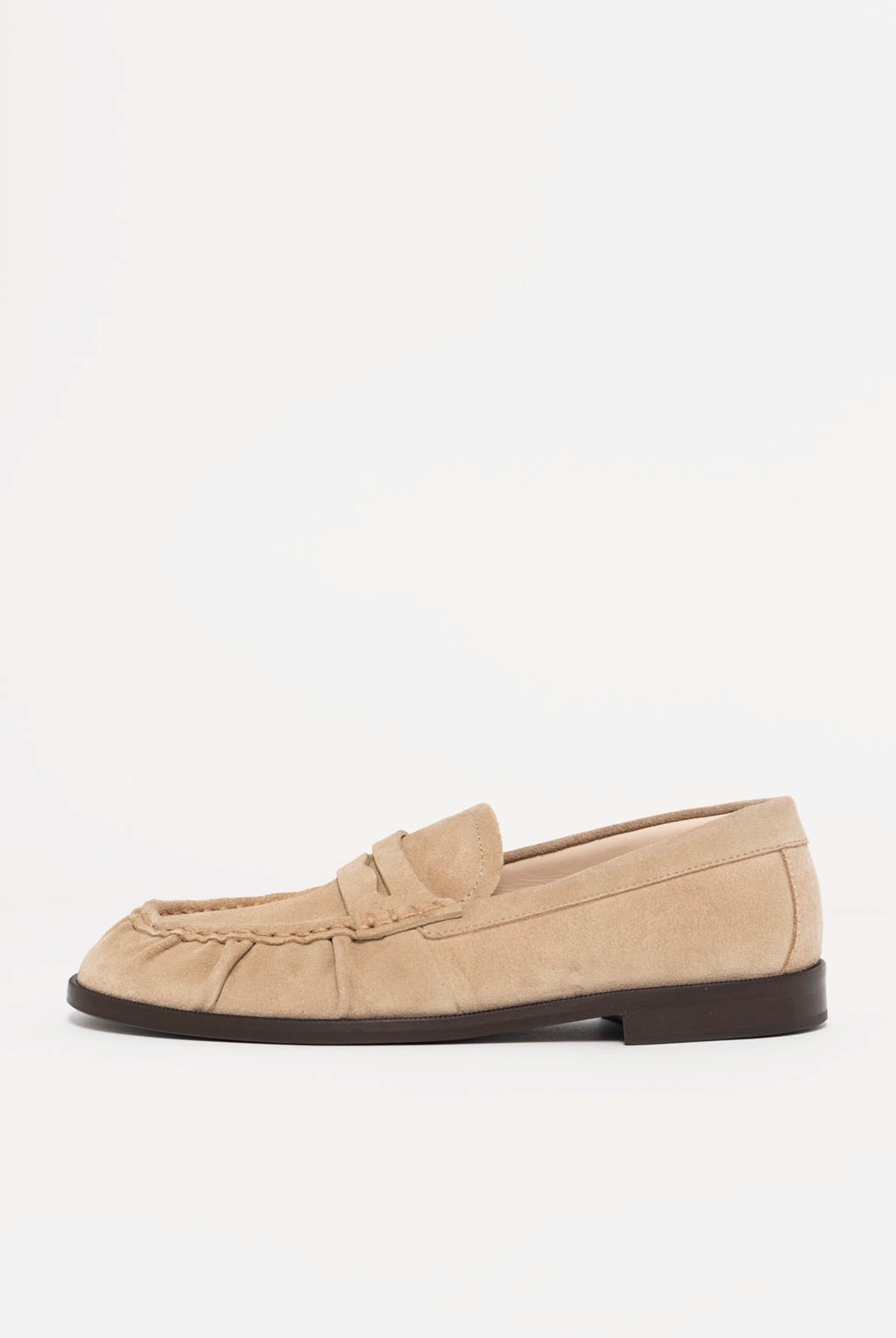 swatch_Sand Suede l'idea ruched leather loafer