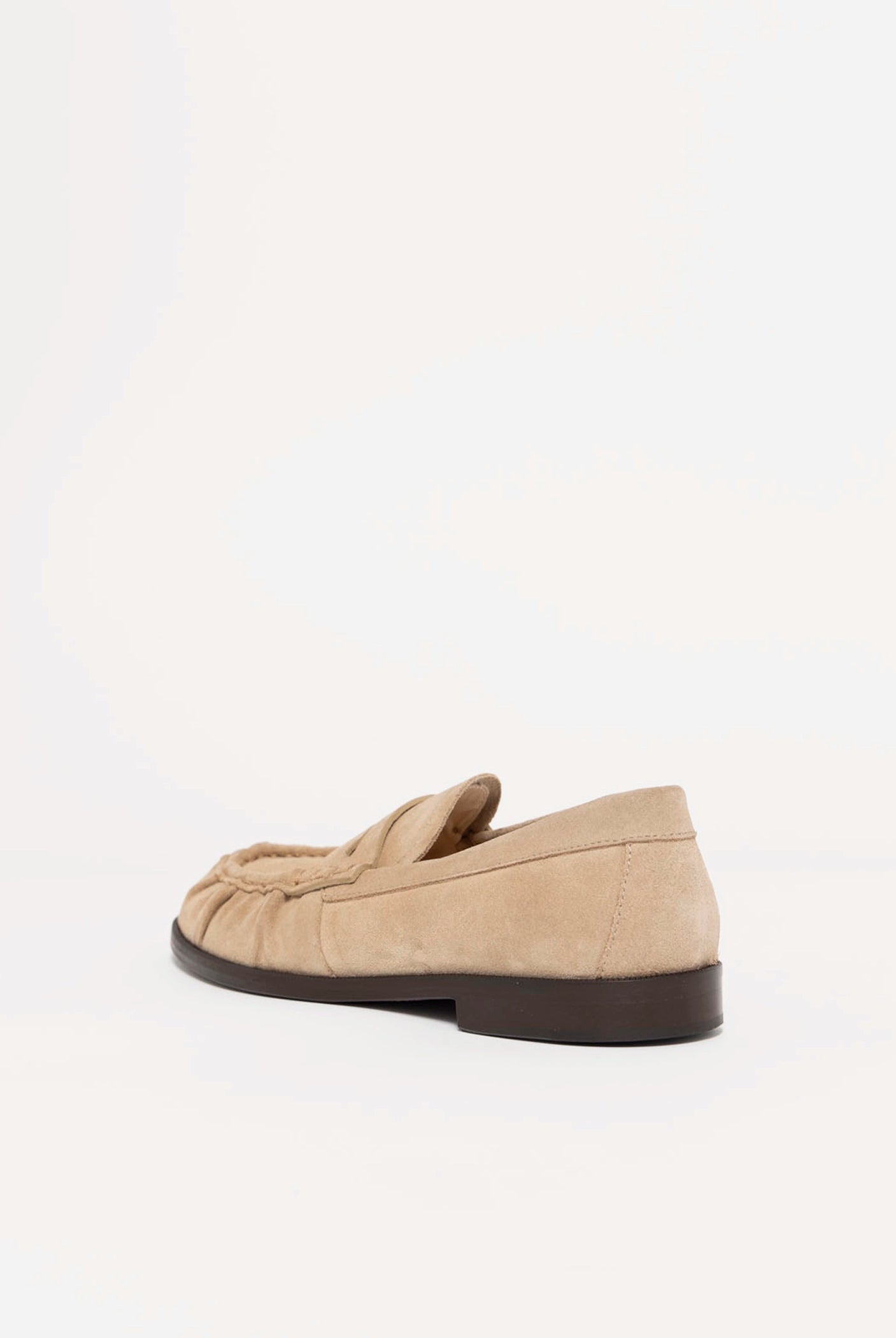swatch_Sand Suede l'idea ruched leather loafer