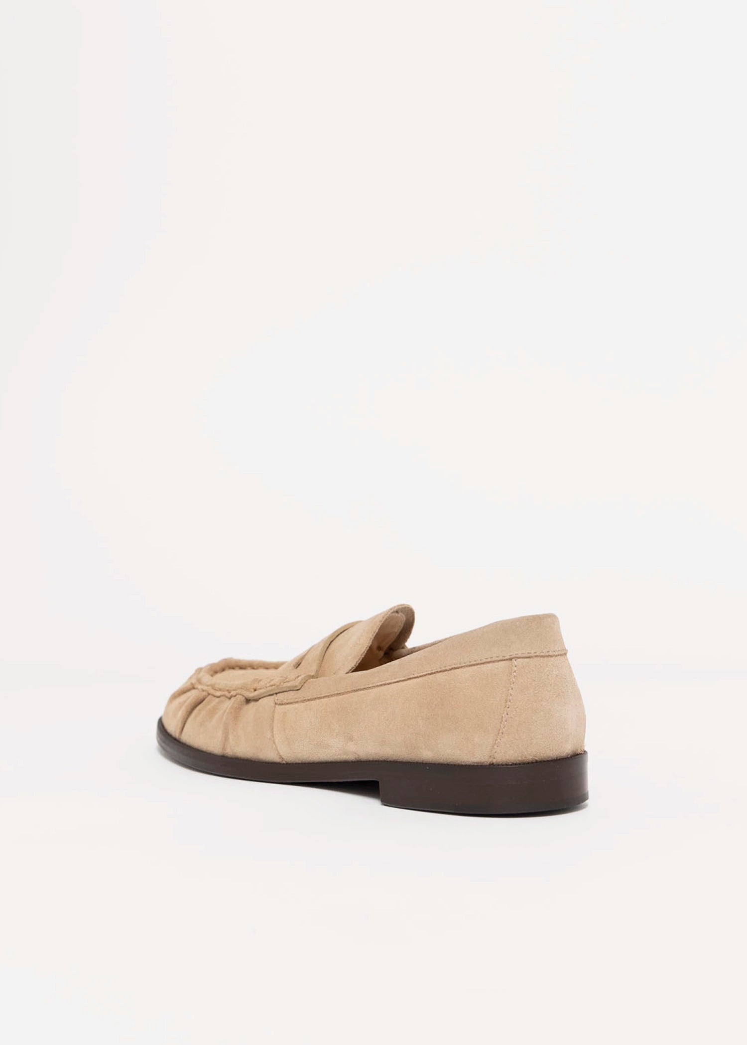 swatch_Sand Suede l'idea ruched leather loafer