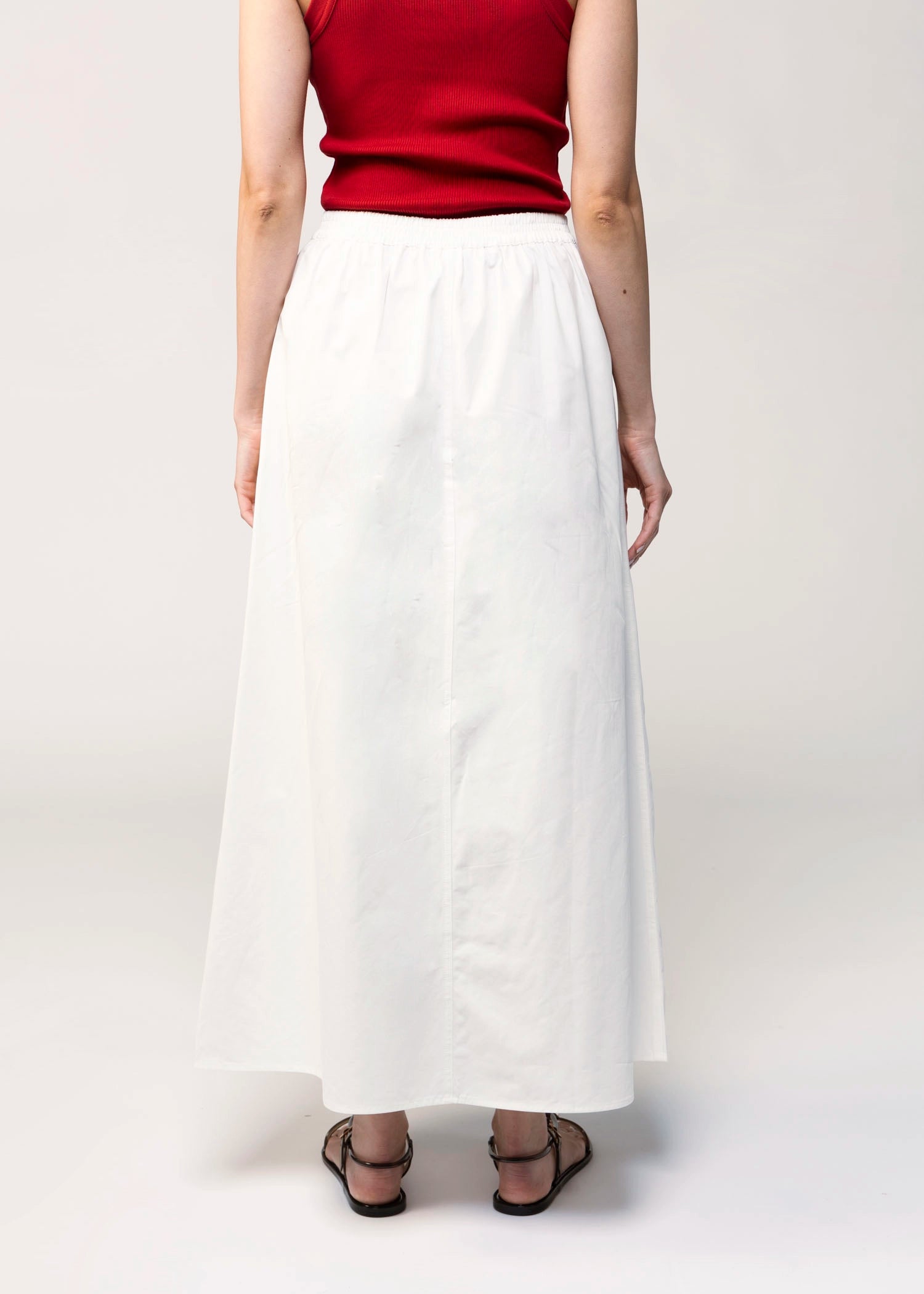 swatch_White cotton midi skirt