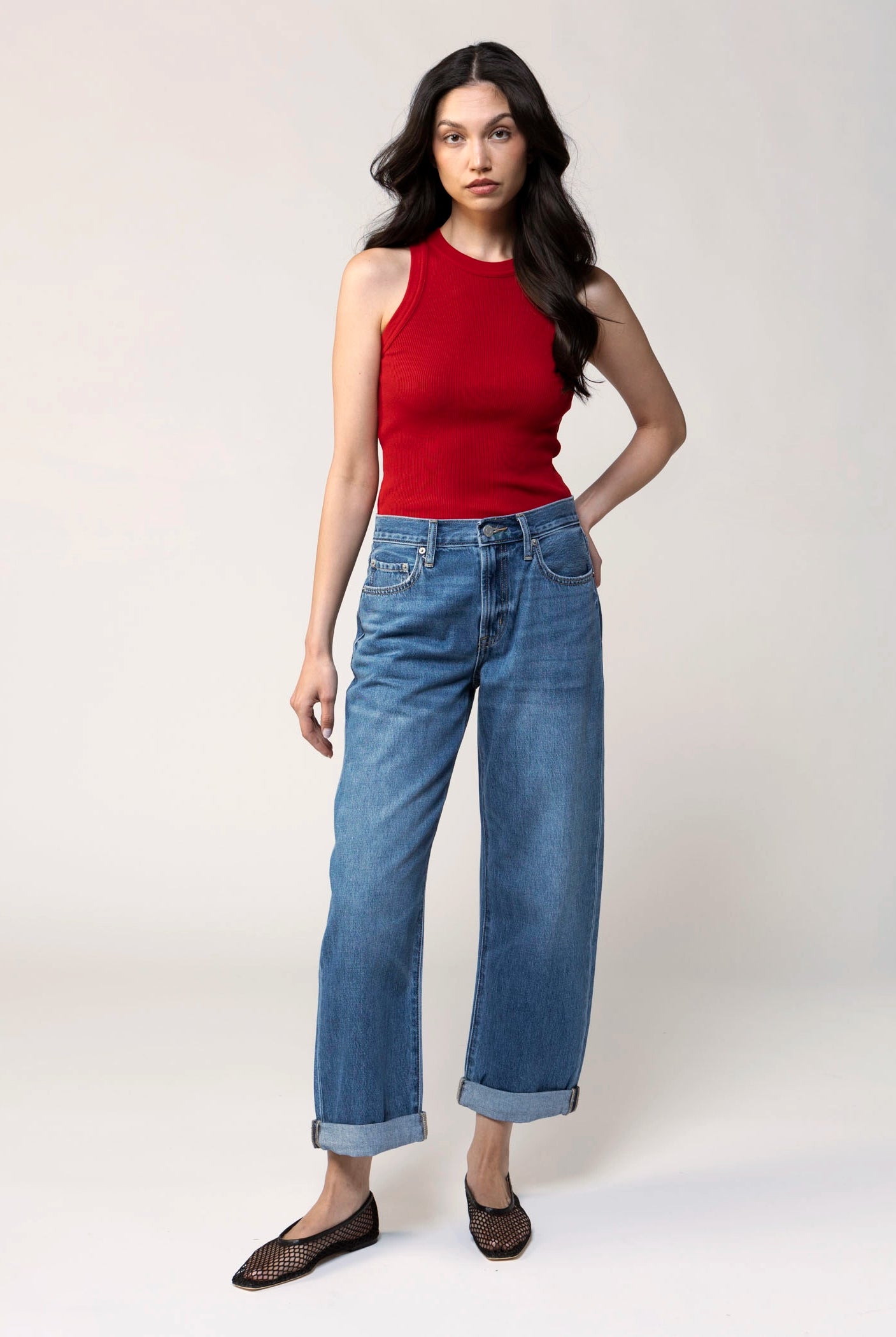 swatch_Denim pistola donny rolled hem boyfriend jean