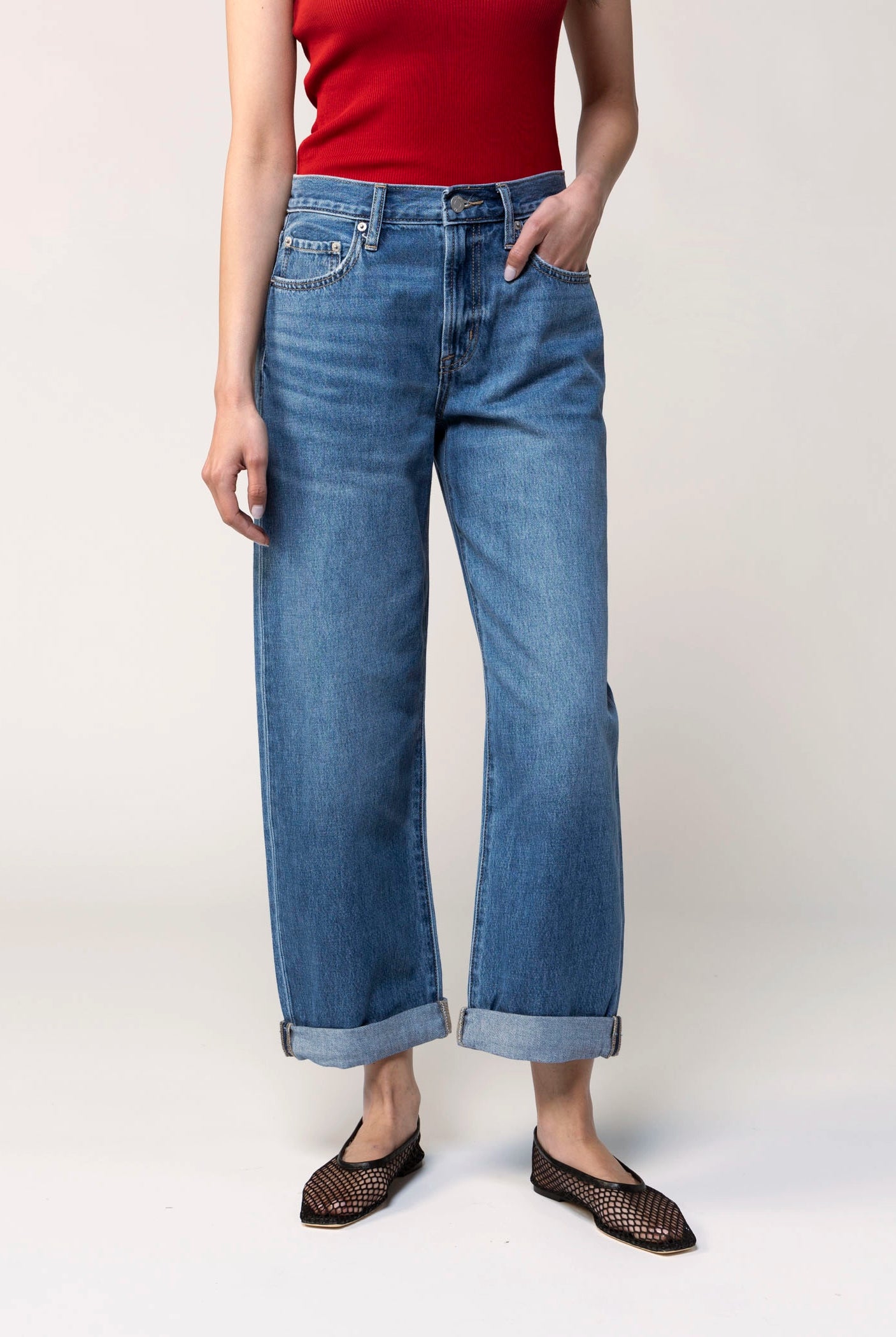 swatch_Denim pistola donny rolled hem boyfriend jean