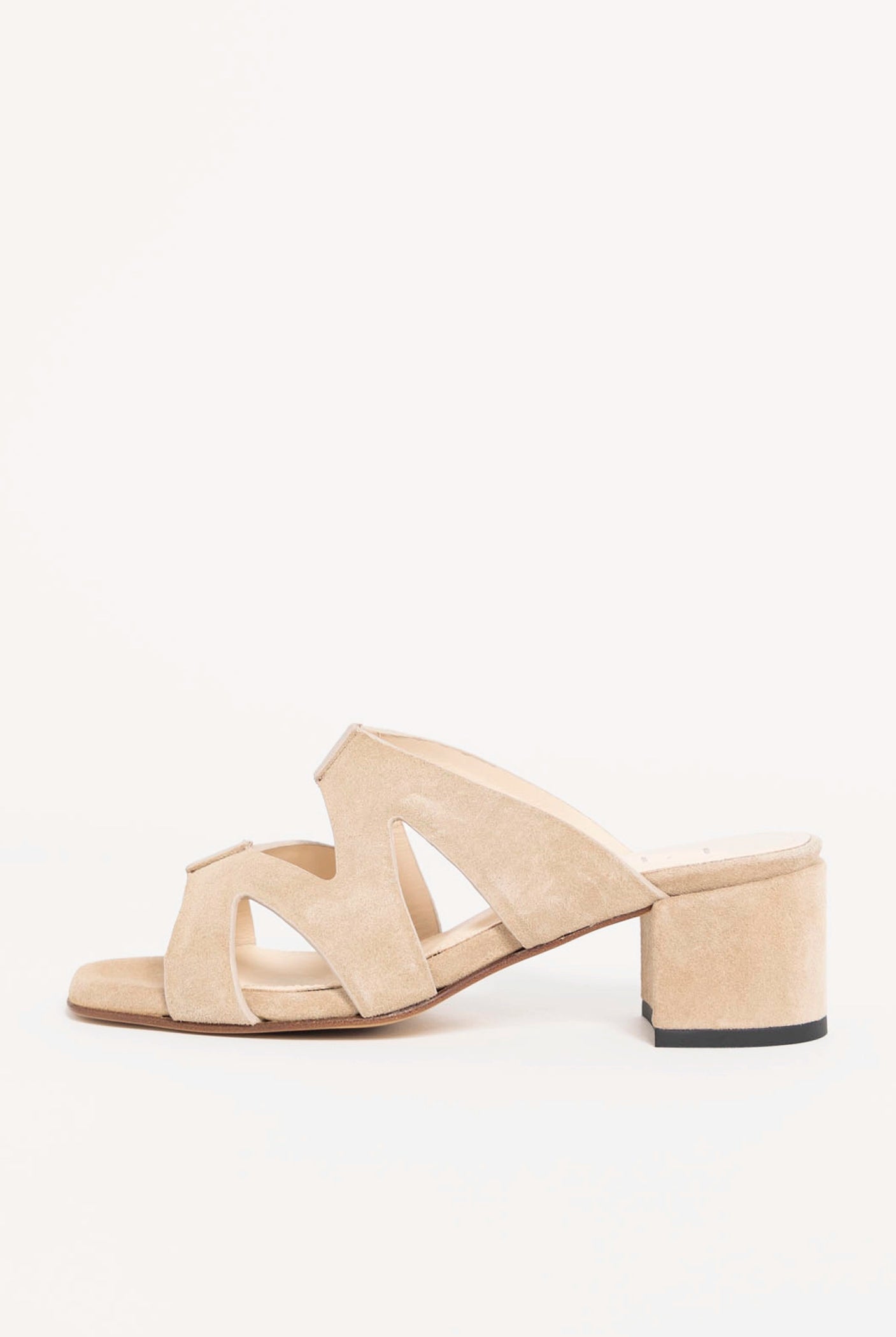 swatch_Sand Suede block heel sandal