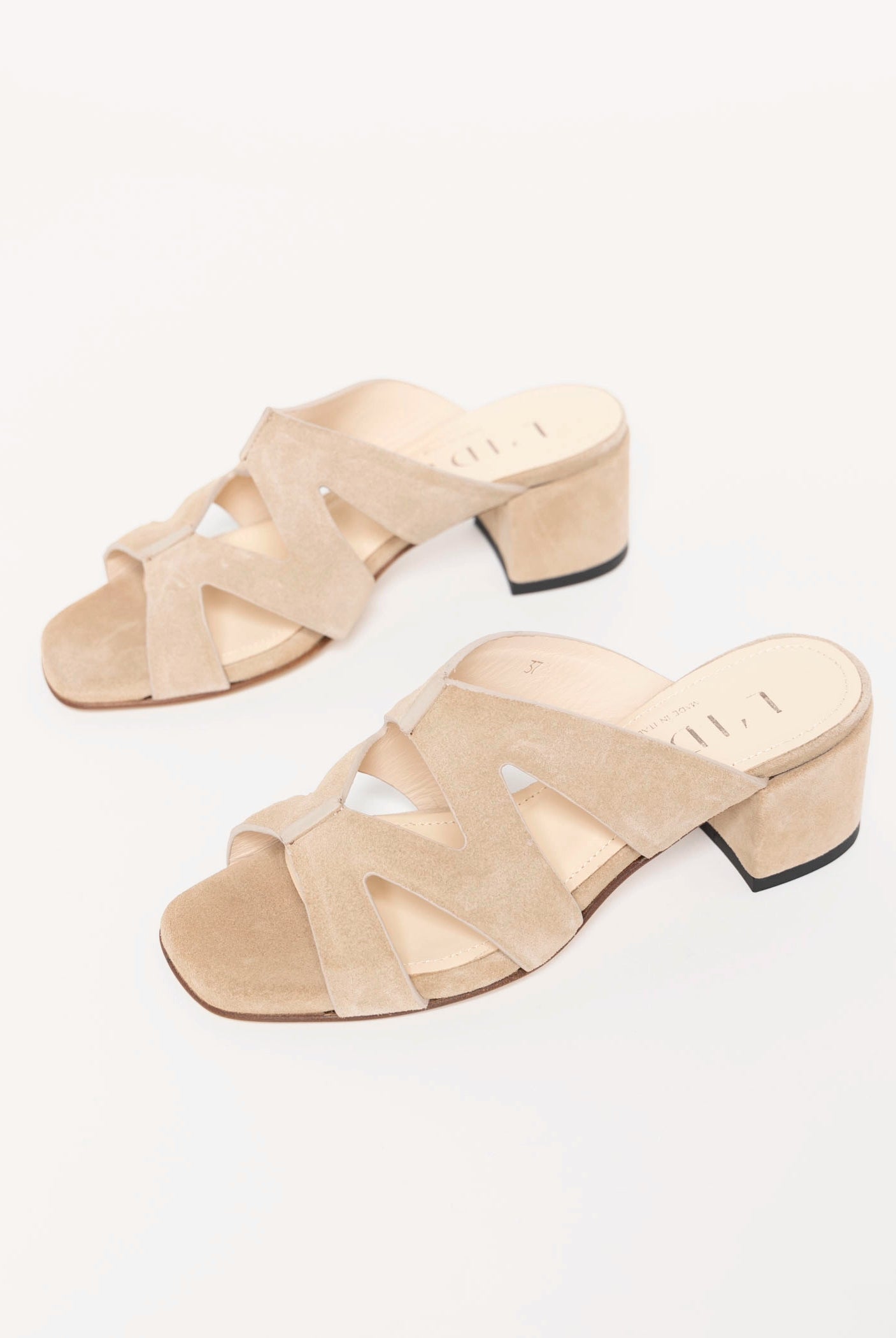 swatch_Sand Suede block heel sandal