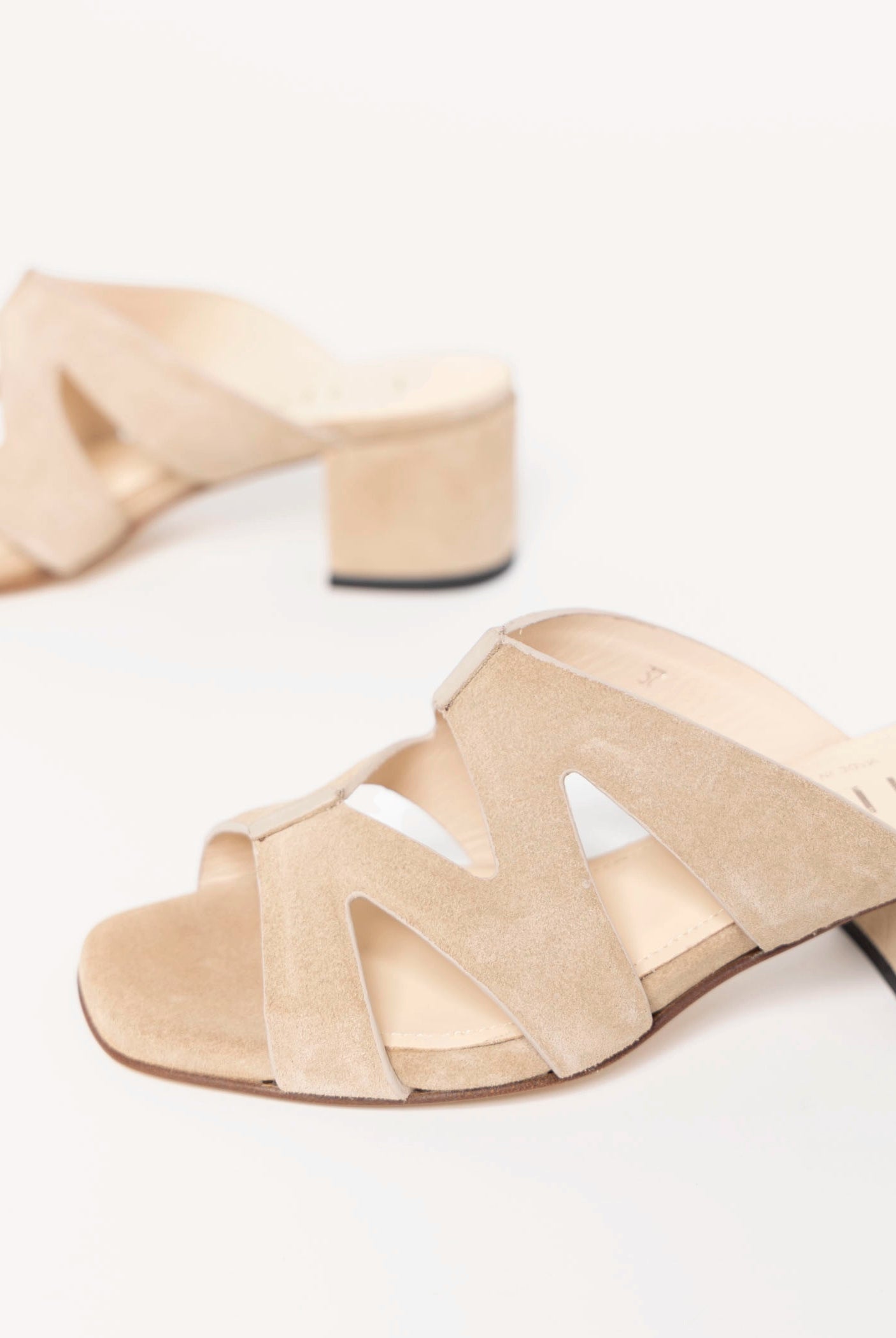 swatch_Sand Suede block heel sandal