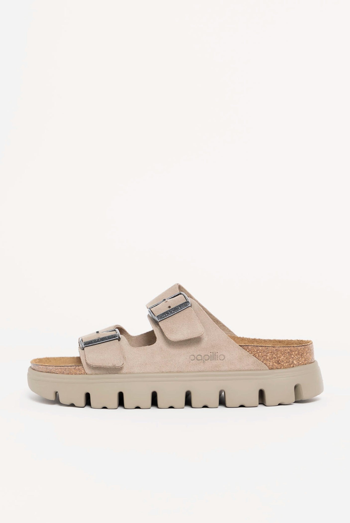 swatch_Taupe Suede birkenstock papillio arizona platform sandal