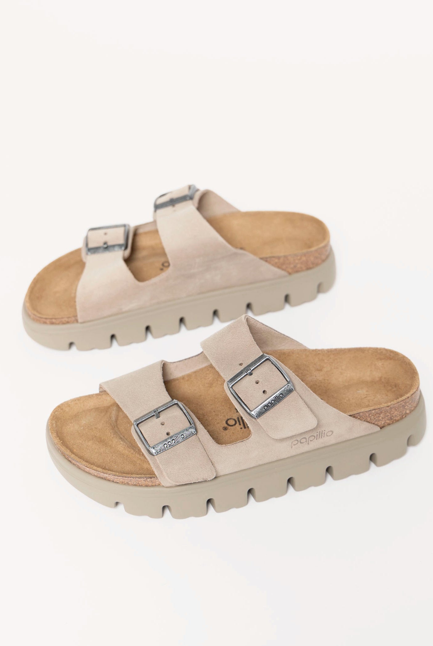 swatch_Taupe Suede birkenstock papillio arizona platform sandal
