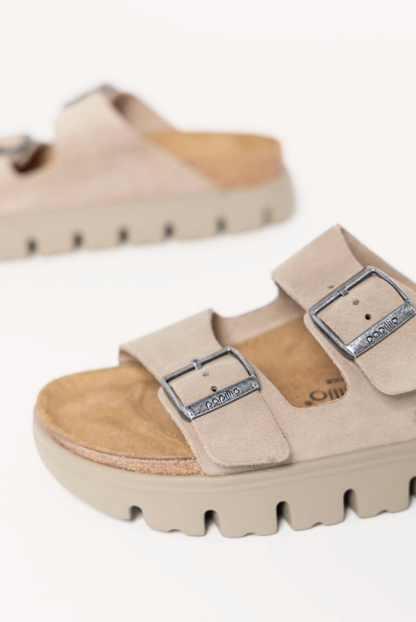swatch_Taupe Suede birkenstock papillio arizona platform sandal