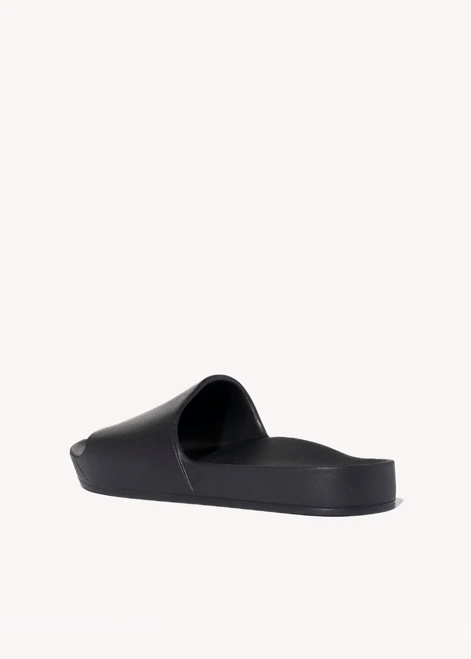 swatch_black arch support slides flat sandals