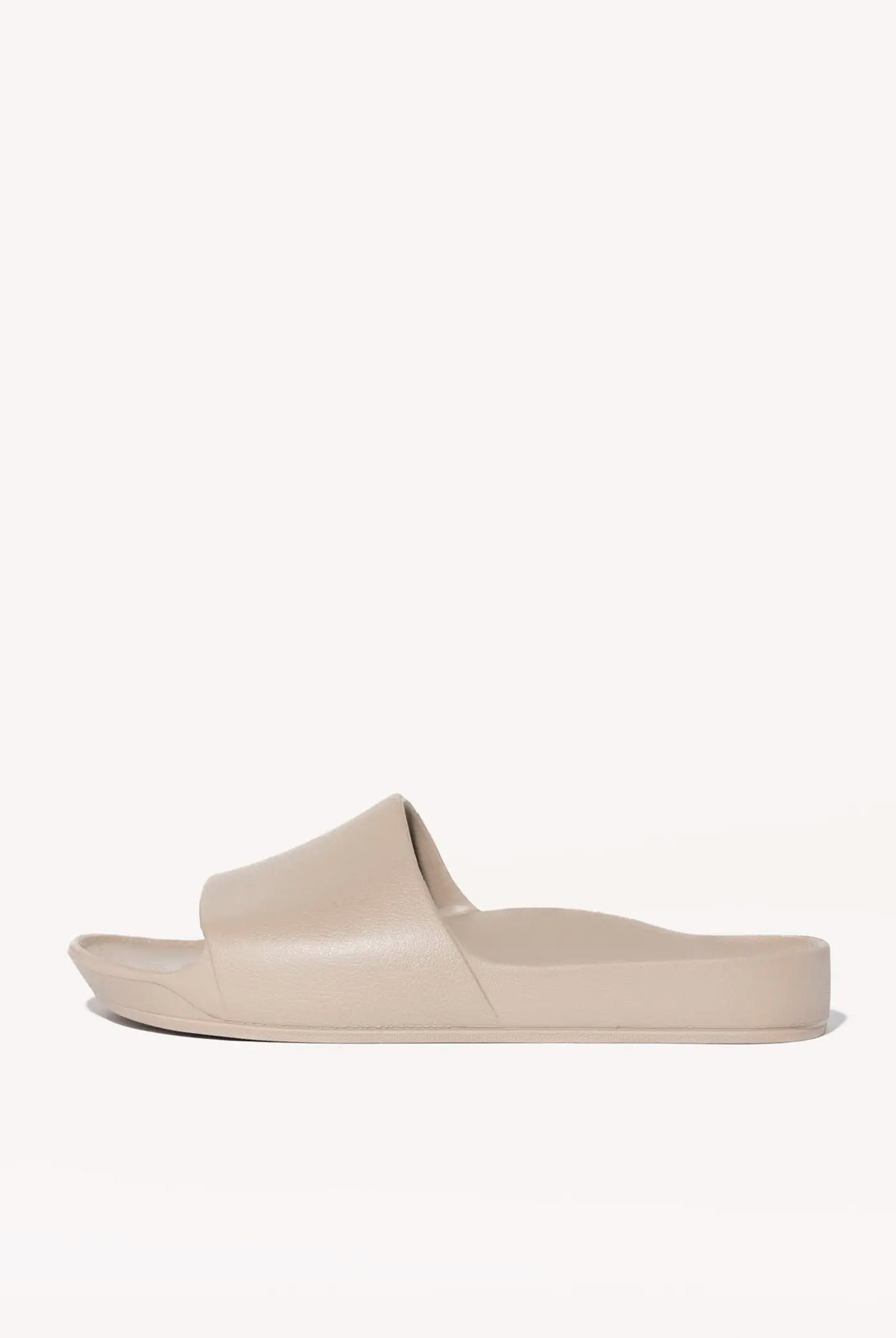 swatch_taupe arch support slides flat sandals