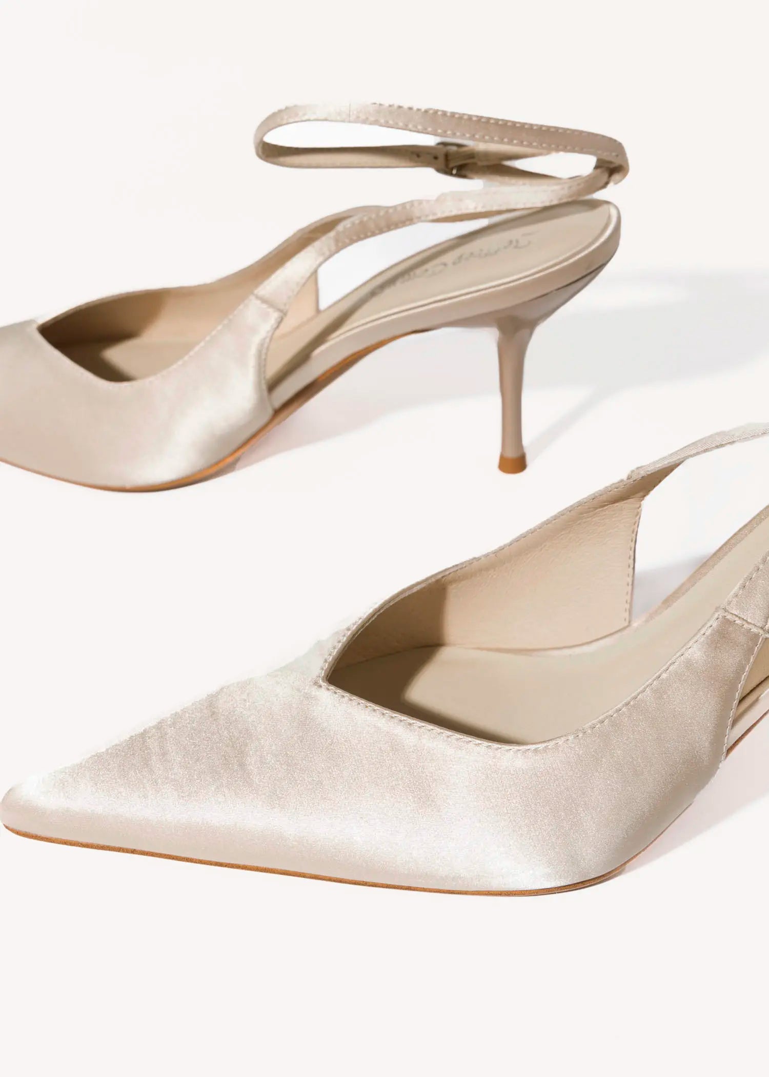 swatch_champagne satin executive slingback pump heels