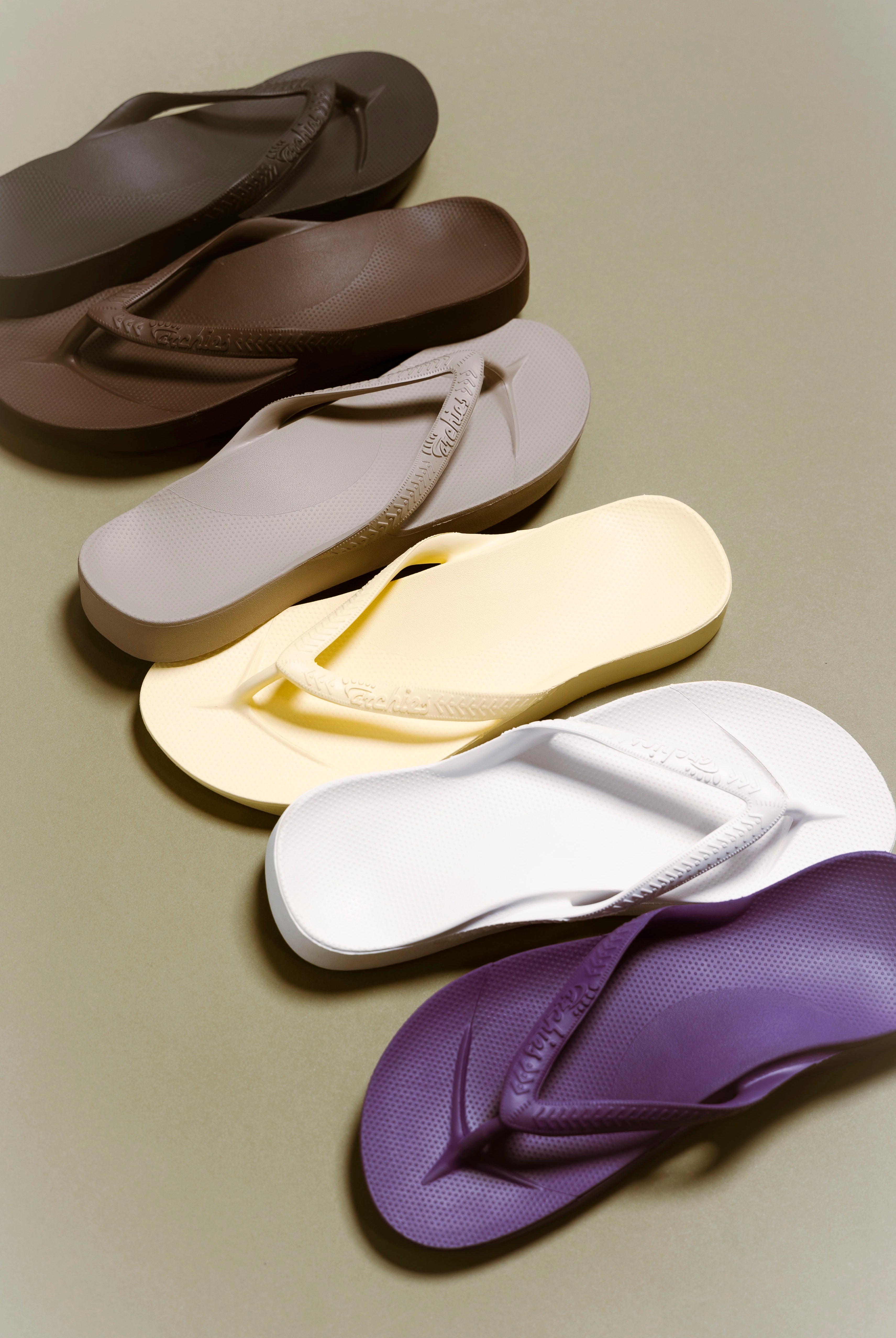 swatch_Brown arch support flip flop flat sandals