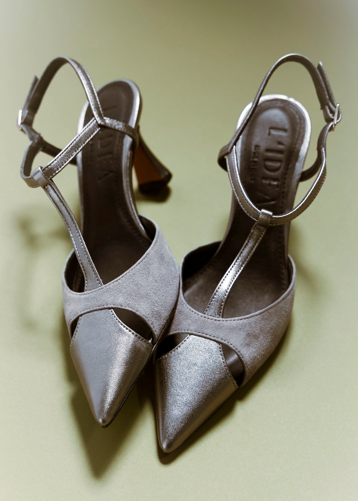 swatch_Grey/Steel l'idea pia leather pump