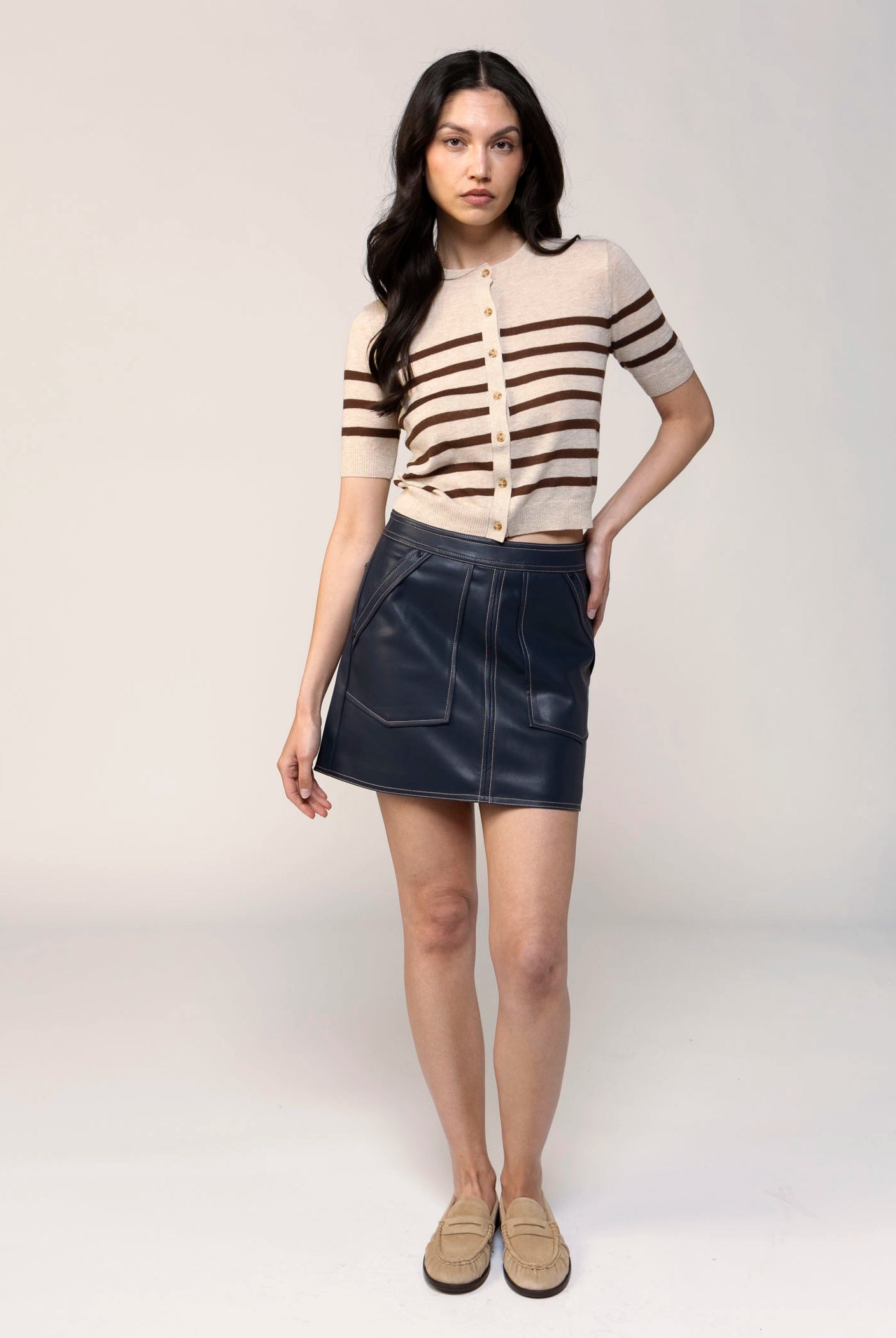 swatch_Navy central park west rusty mini skirt