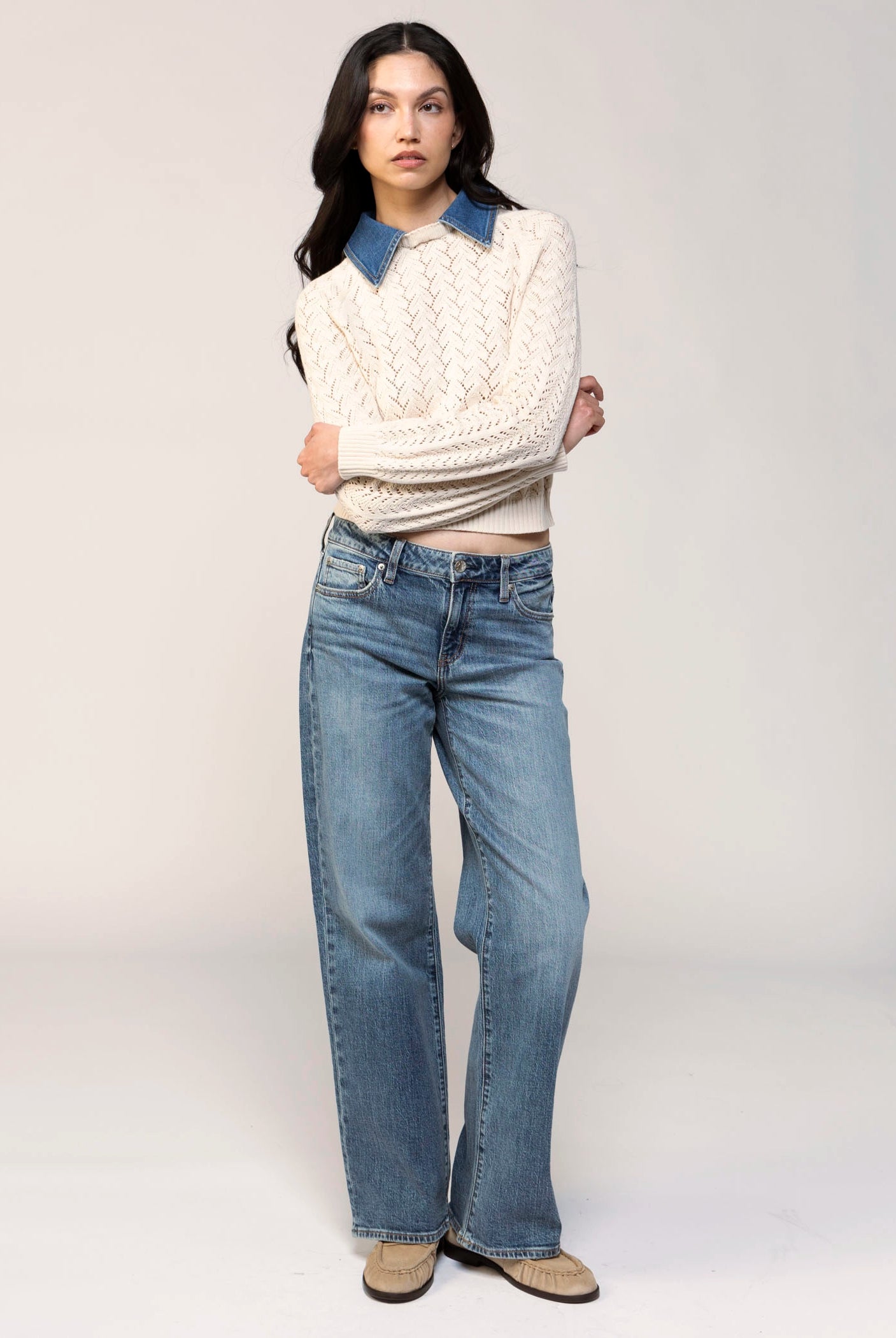 swatch_Ivory central park west hazel collared sweater