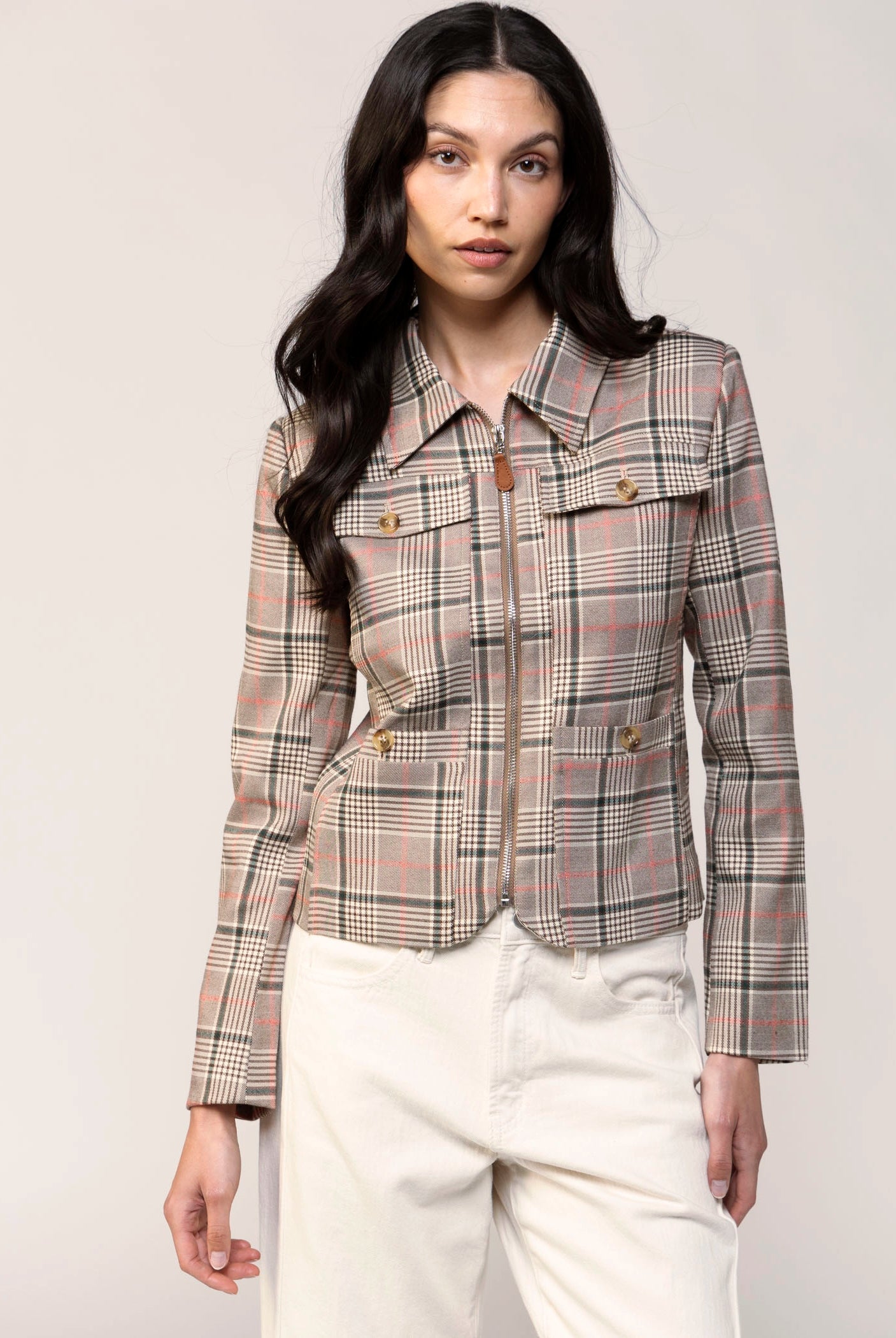 swatch_Brown Plaid central park west dean plaid jacket