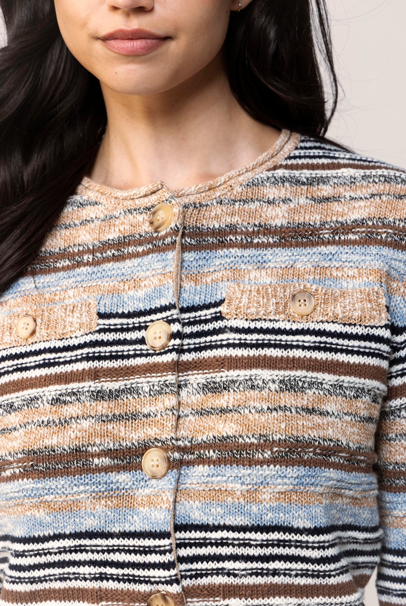 swatch_Brown/Blue central park west marlon cardigan