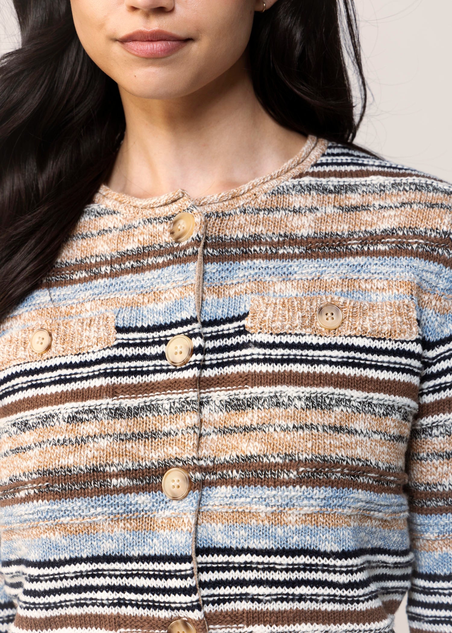 swatch_Brown/Blue central park west marlon cardigan